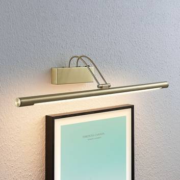 Mailine LED picture light with switch, brass