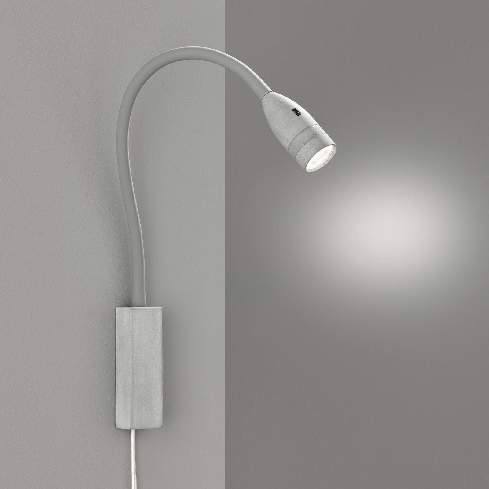 LED wandlamp Sten met gebarenbediening, grijs