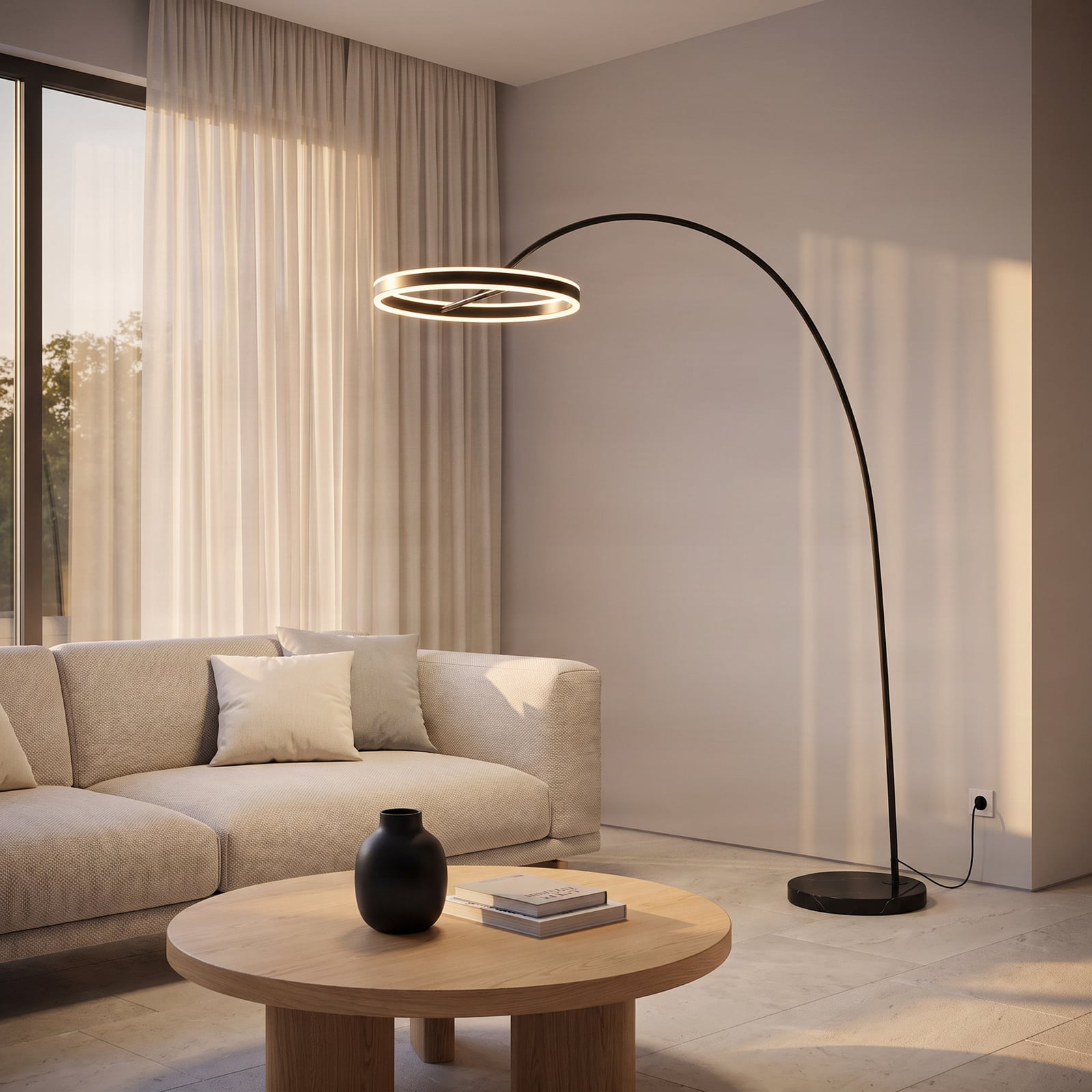 Yekta LED Floor Lamp Black - Lucande Yekta LED Floor Lamp Black - Lucande