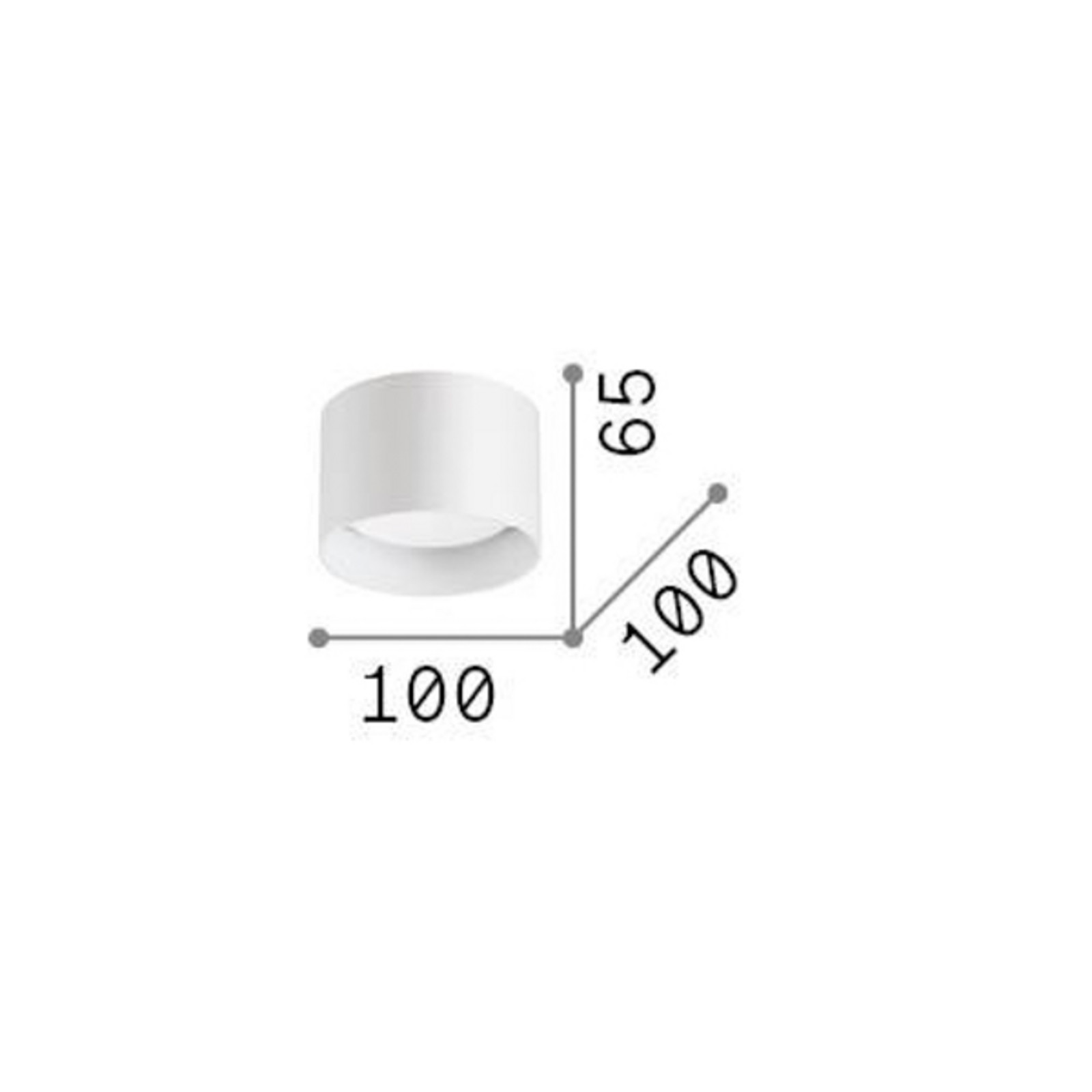 Ideallux Χρώμιο Ideal Lux Downlight Spike Στρογγυλό, Αλουμίνιο, Ø 10 Cm