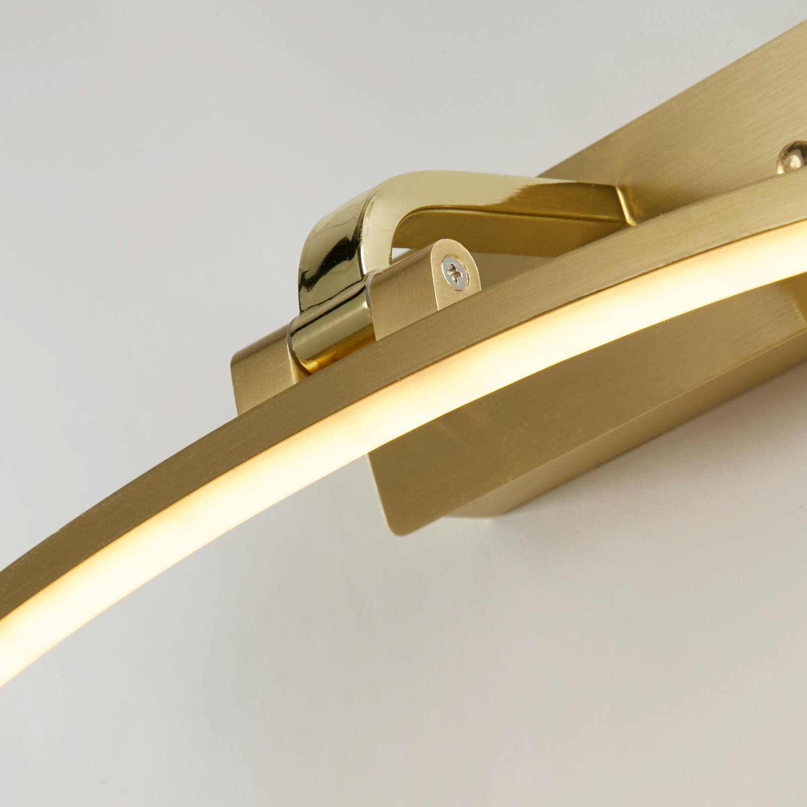 Photos - Chandelier / Lamp Searchlight LED wall light Santorini, width 40 cm, brass, tiltable 