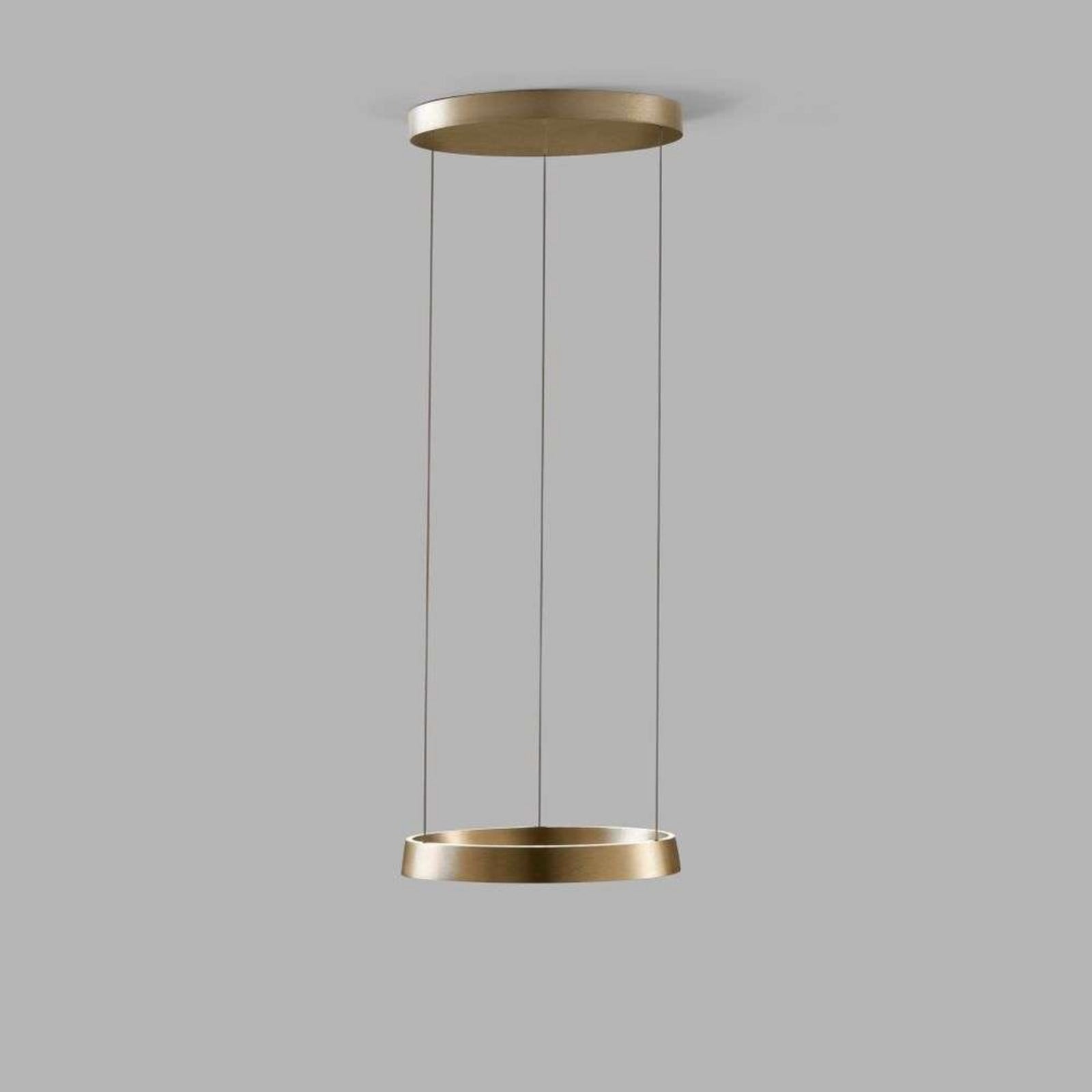 Edge Round Pendel Ø500 Brass LIGHT-POINT - Stue - Aluminium - Med én lyskilde