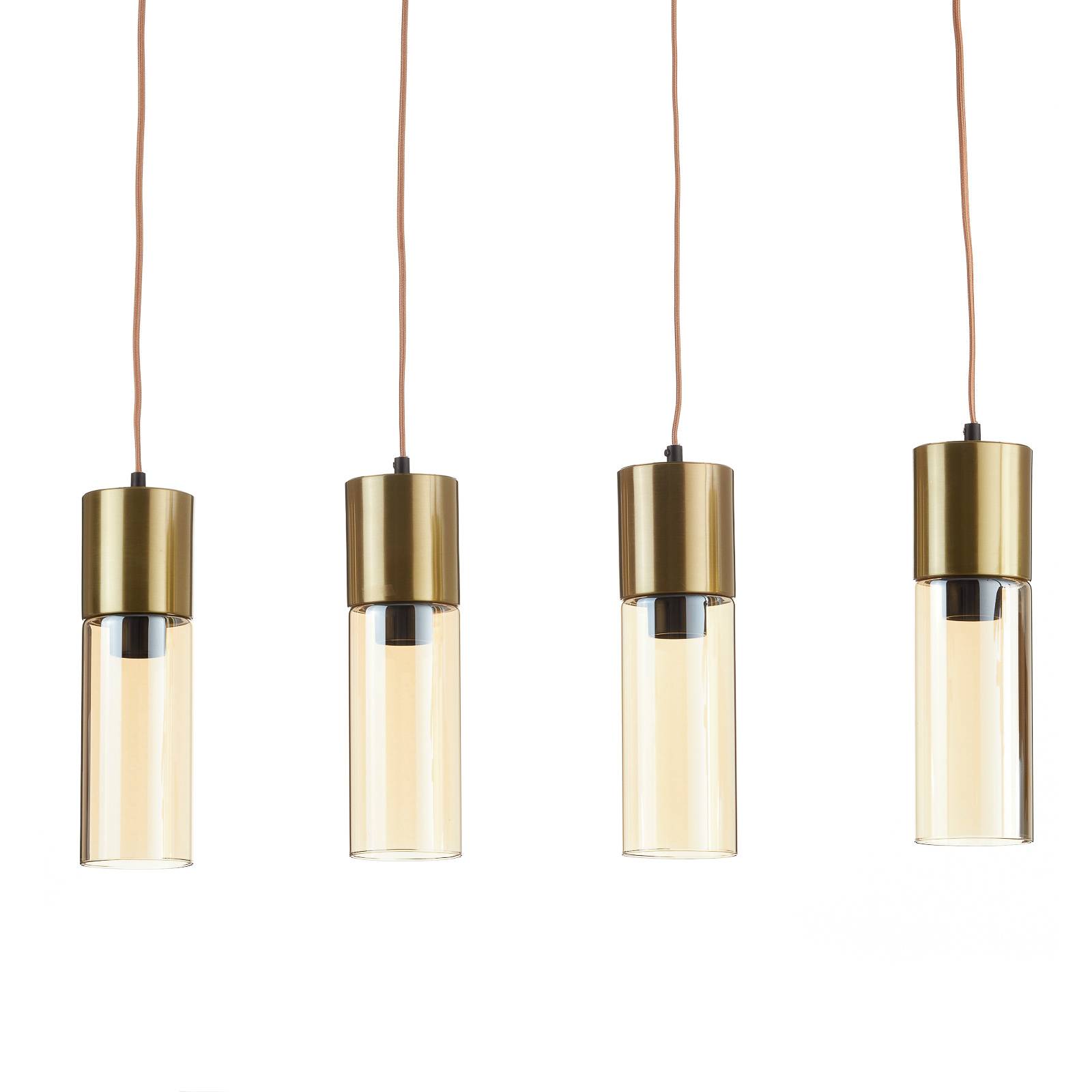 Hängeleuchte Annika, 4-flammig, messing matt