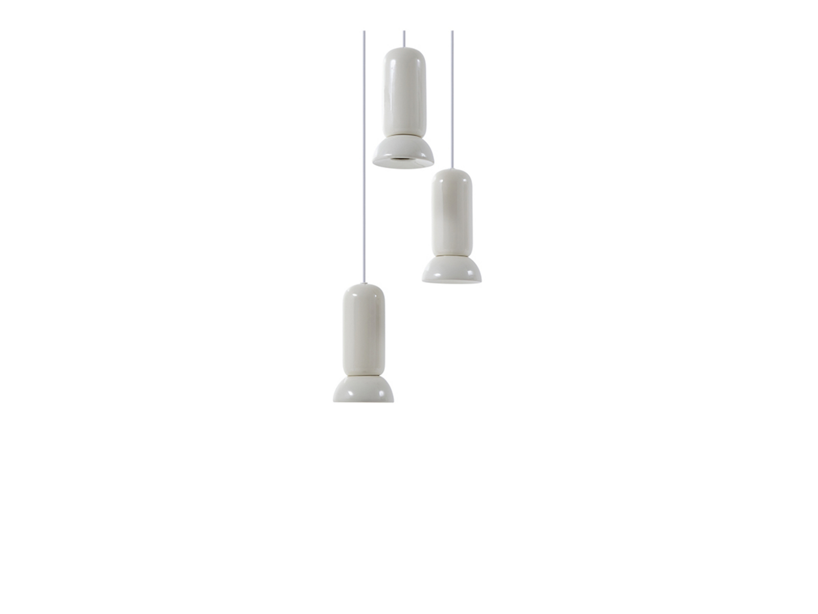 Kerimi 3 Candeeiro Suspenso Creme - Lindby