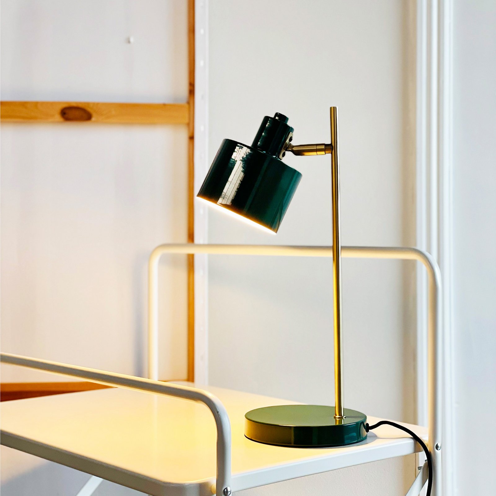 Dyberg Larsen Tischlampe Ocean, dunkelgrün, Höhe 43 cm