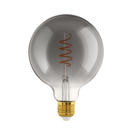 LED-lampa E27 G125 4W glödtråd svart-transparent