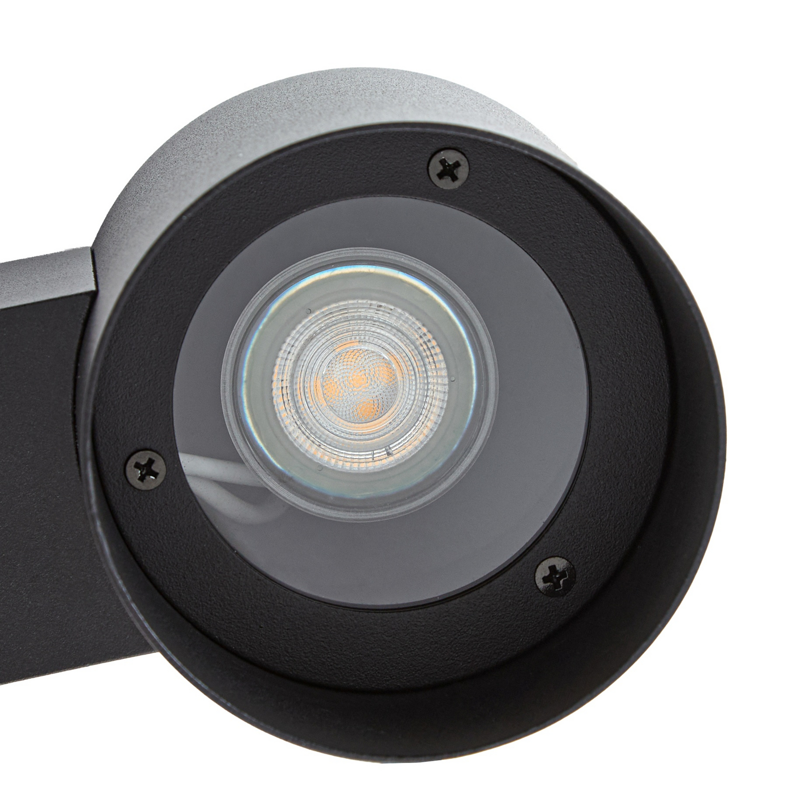 Lupil vanjska zidna svjetiljka, GU10, crna, IP44, metalna - Lindby