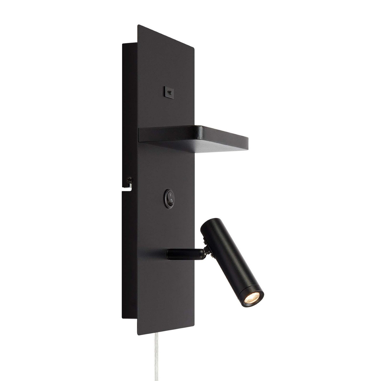 Markslöjd Aplică de perete LED Carica negru înălțime 34 cm metal - Camera de zi / sufragerie - Modern