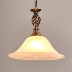Antique brass hanging light Cameroon, one-bulb