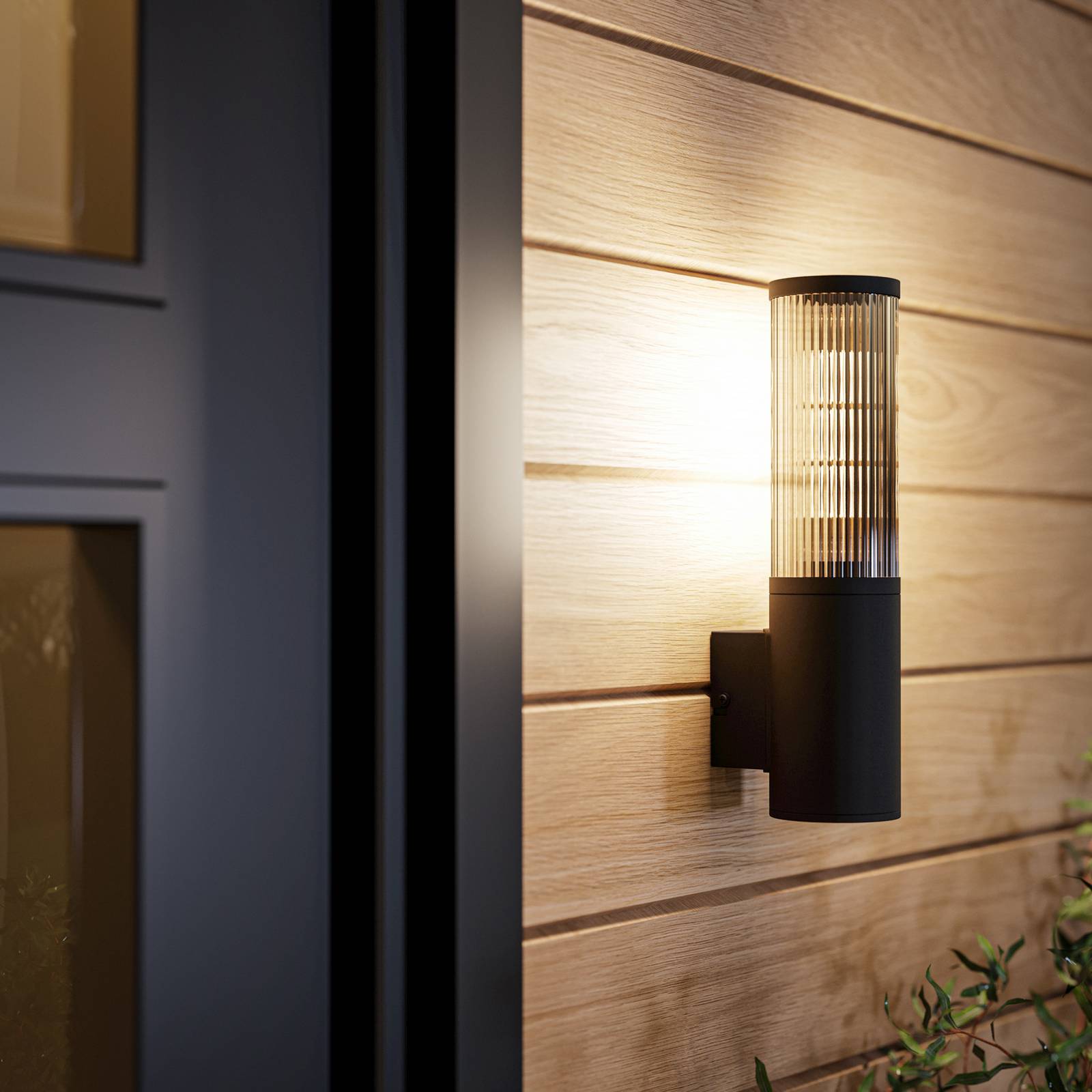 EGLO Salle buitenwandlamp, hoogte 31 cm, zwart, aluminium