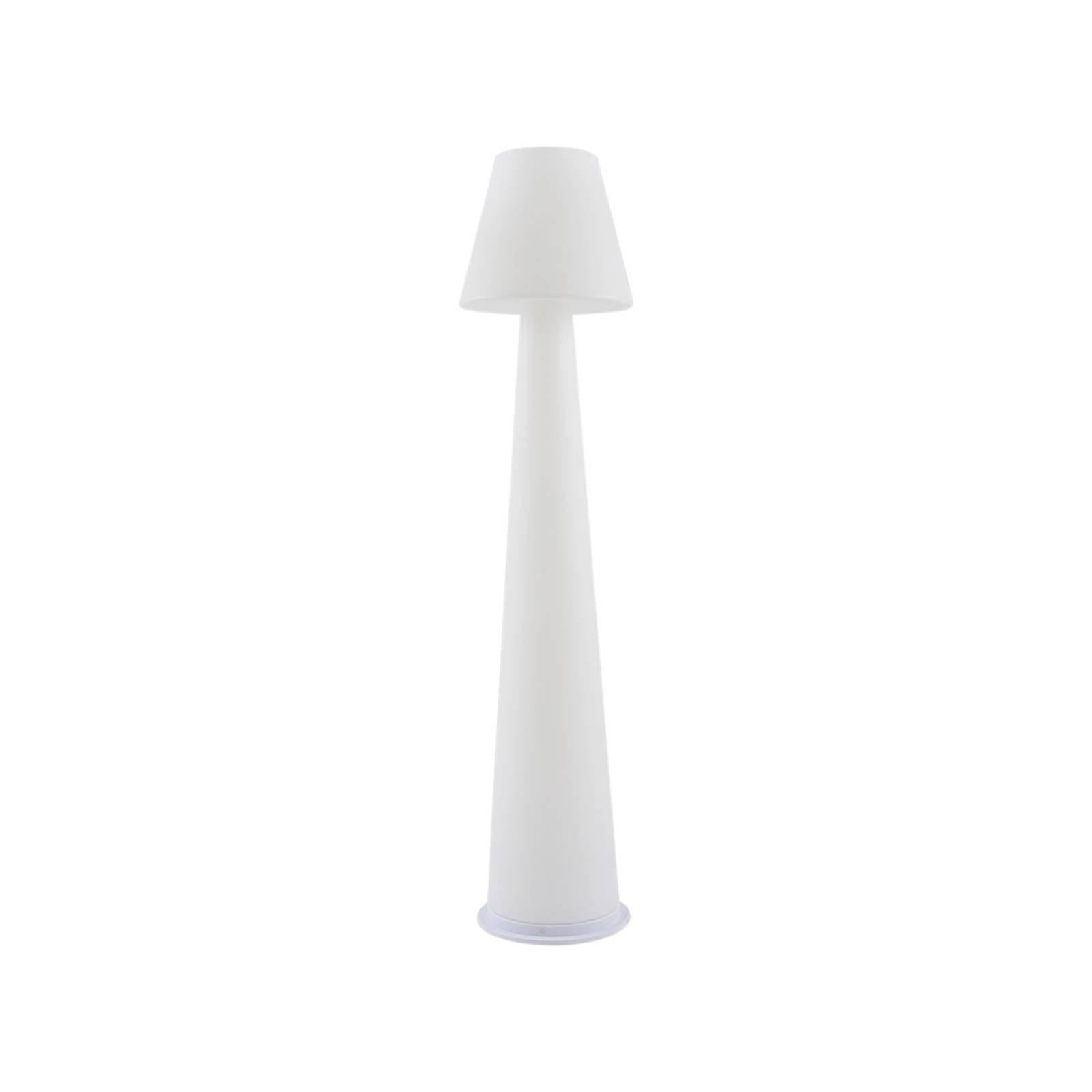 Lucande LED-Akku-Terrassenleuchte Gauri, weiß, 153 cm, IP44