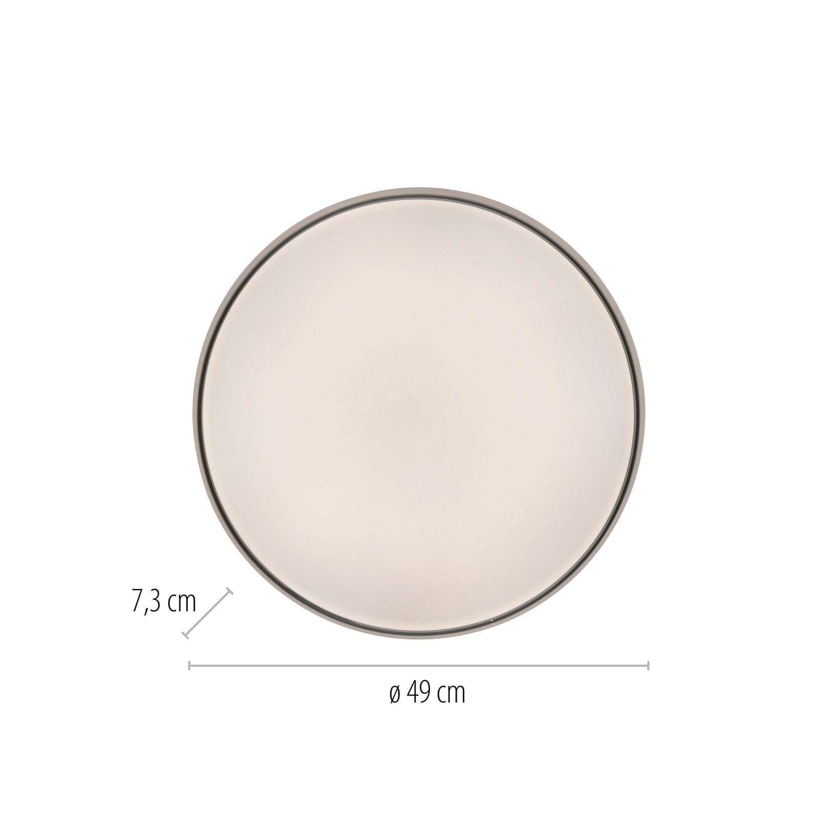 LED lubinis šviestuvas „TAVOLI“, juodos spalvos, skersmuo 49 cm, metalas, CCT,