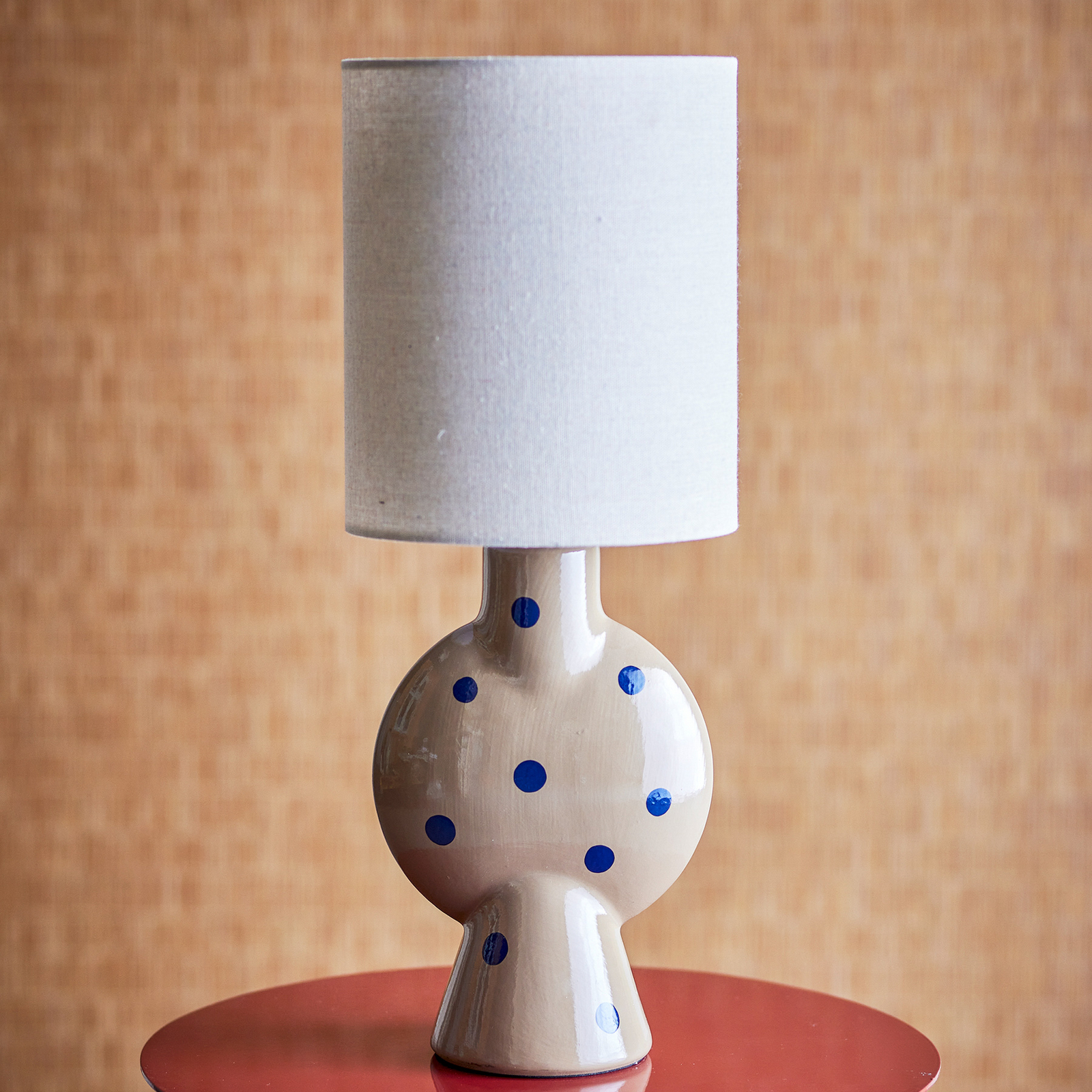 Lampada da tavolo Sergio, marrone/crema, altezza 55 cm - Bloomingville