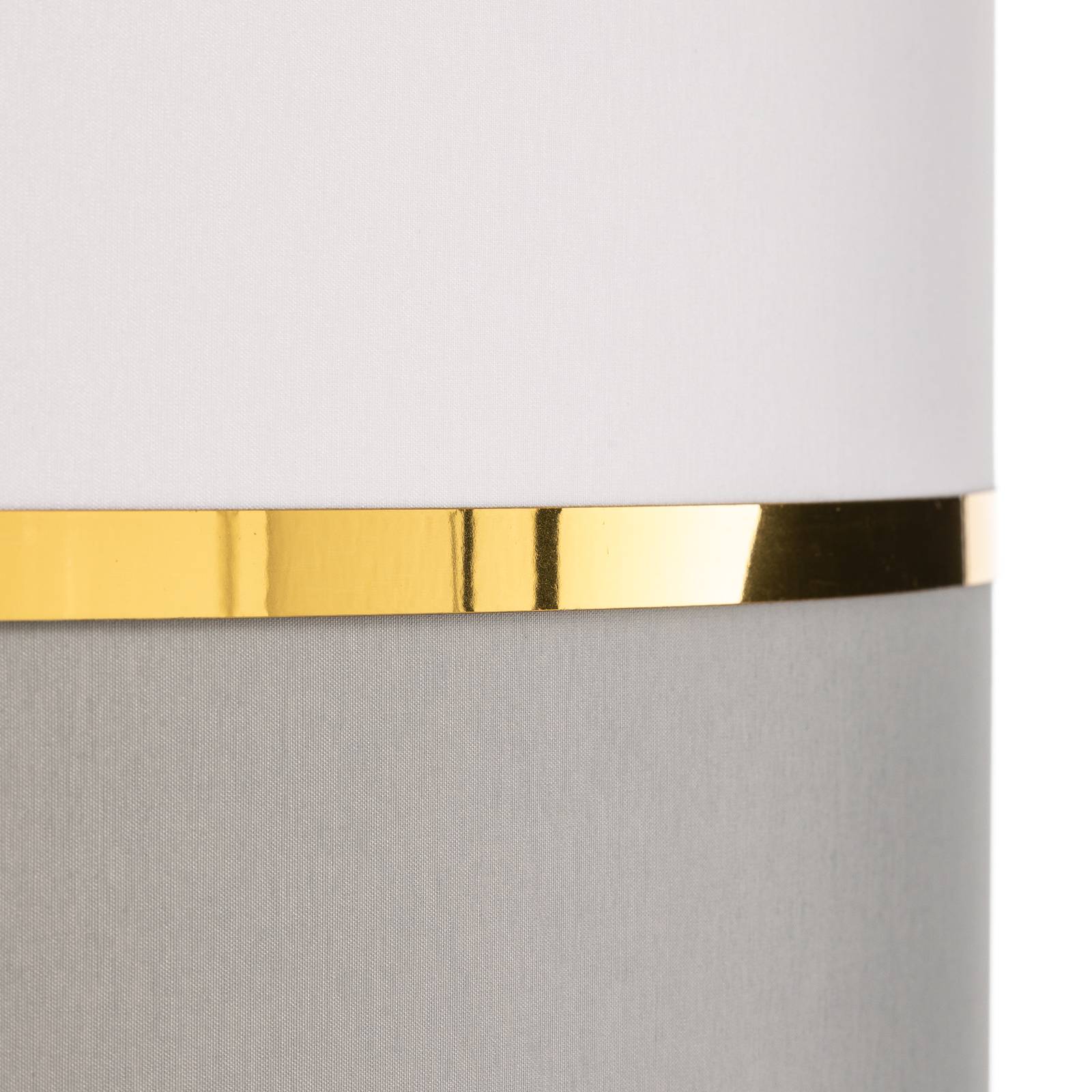 Lampa wisząca Long 1-pkt. biała/szara/mosiądz
