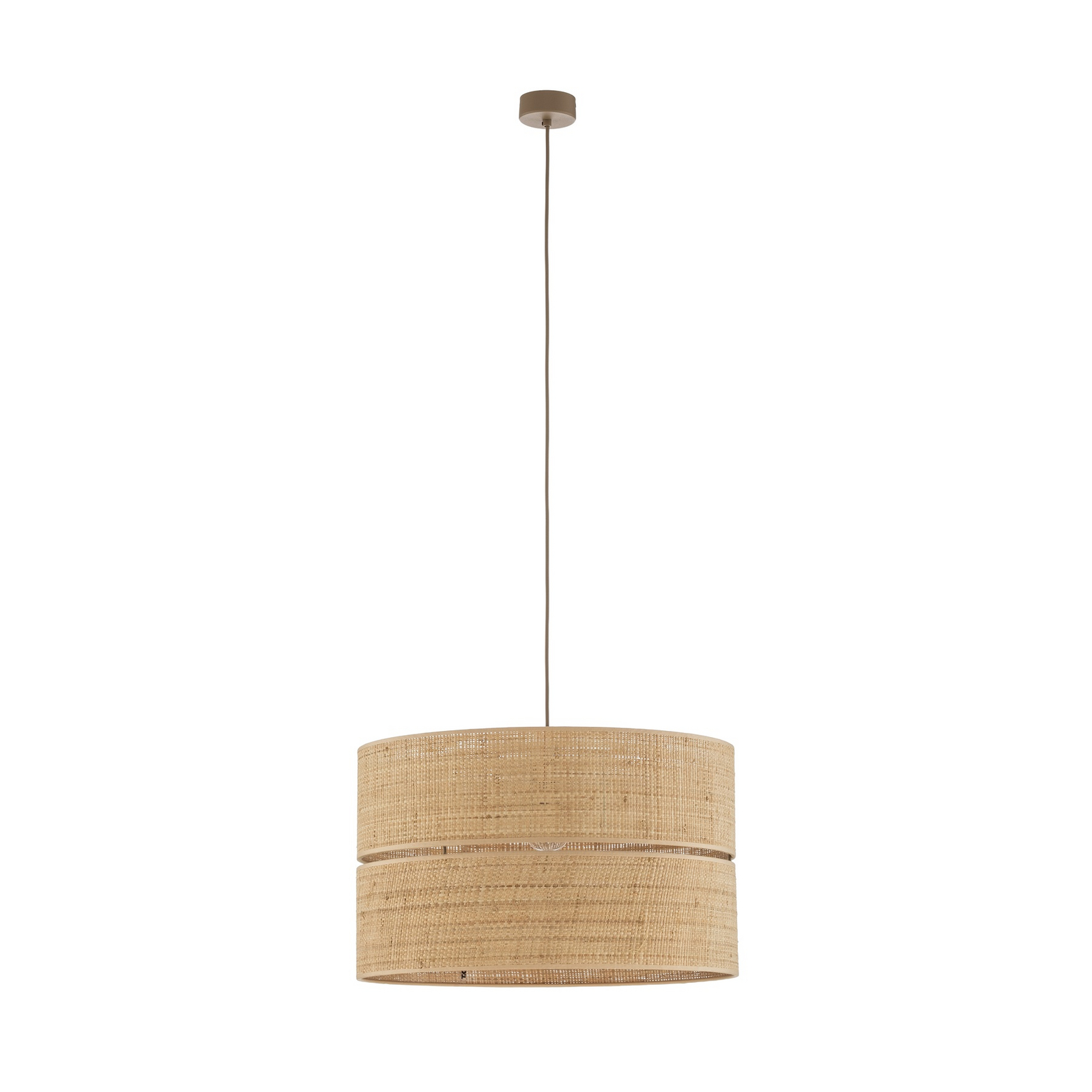 Hängeleuchte Calma, 1-flammig, beige, Bast, Ø 50 cm, E27