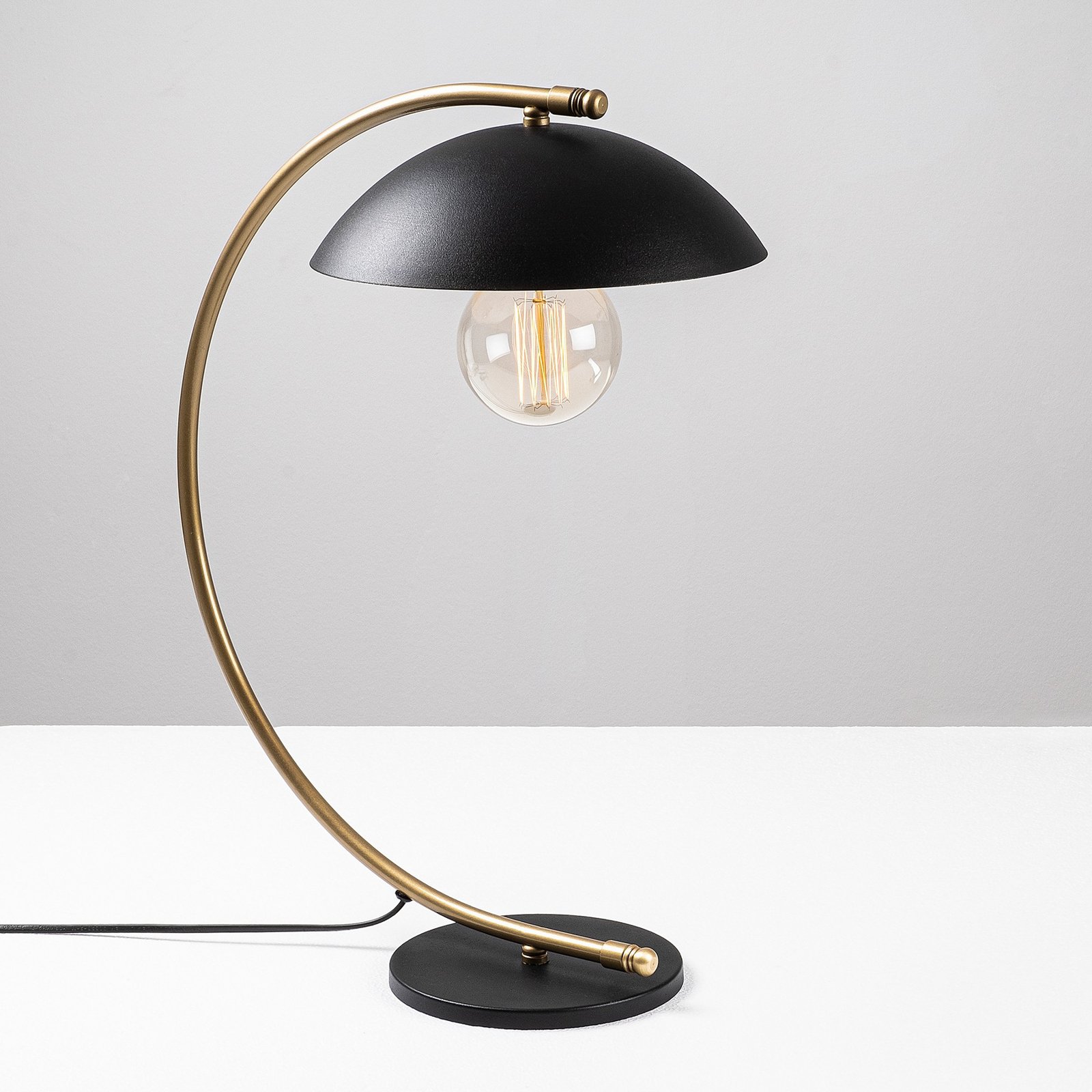 Stolní lampa Sivani NT-150, zlatá obloukový stojan