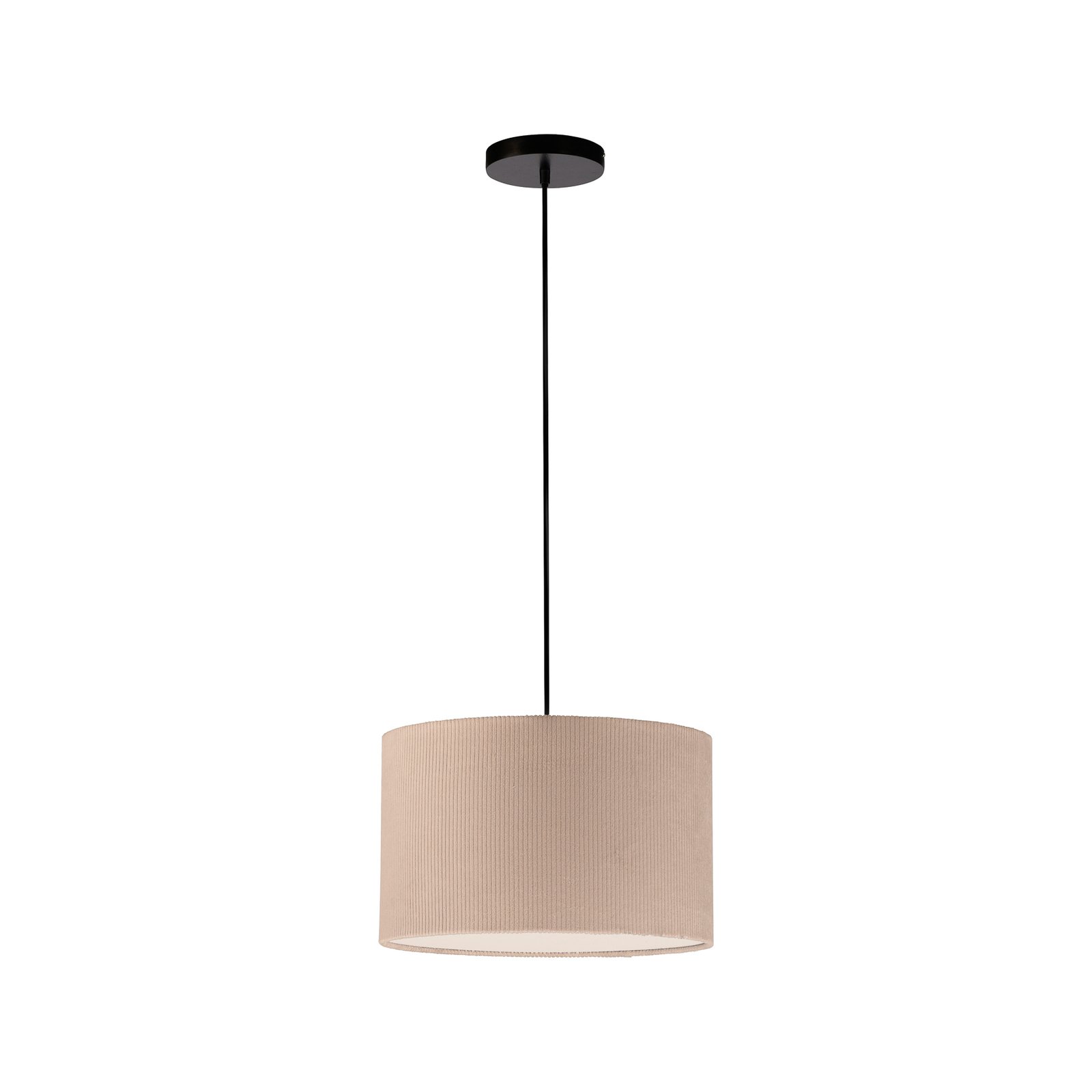 JUST LIGHT. Lampada a sospensione Duro verde, tessuto, beige