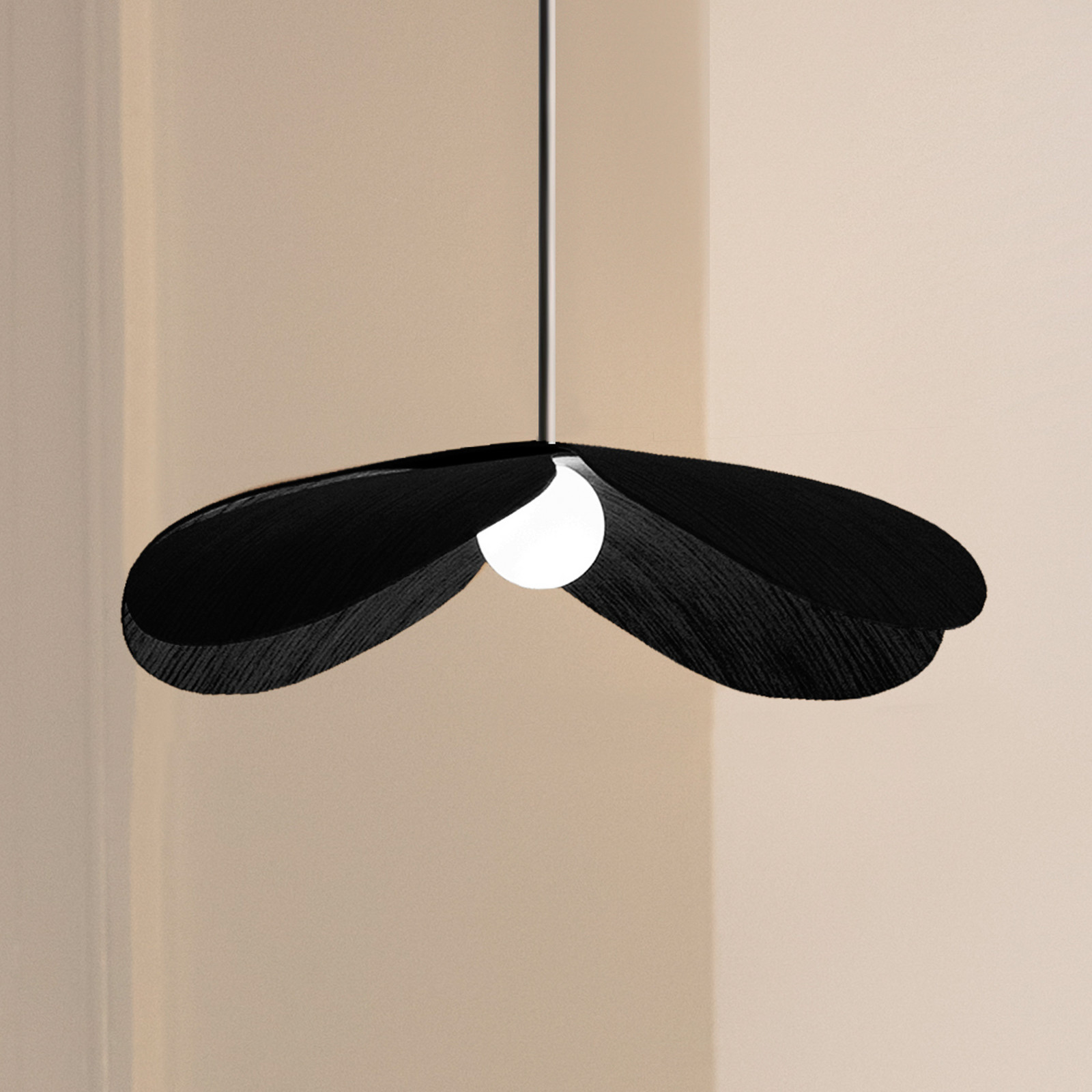 UMAGE Forget Me Not mediu pendul 1 bec stejar negru - Camera de zi / sufragerie - Design - stejar negru alb - Lemn