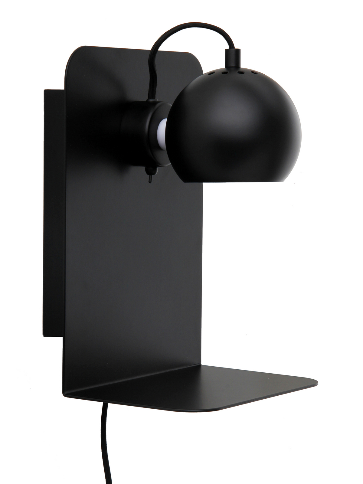 Ball Aplică de Perete cu USB Matte Black - Frandsen