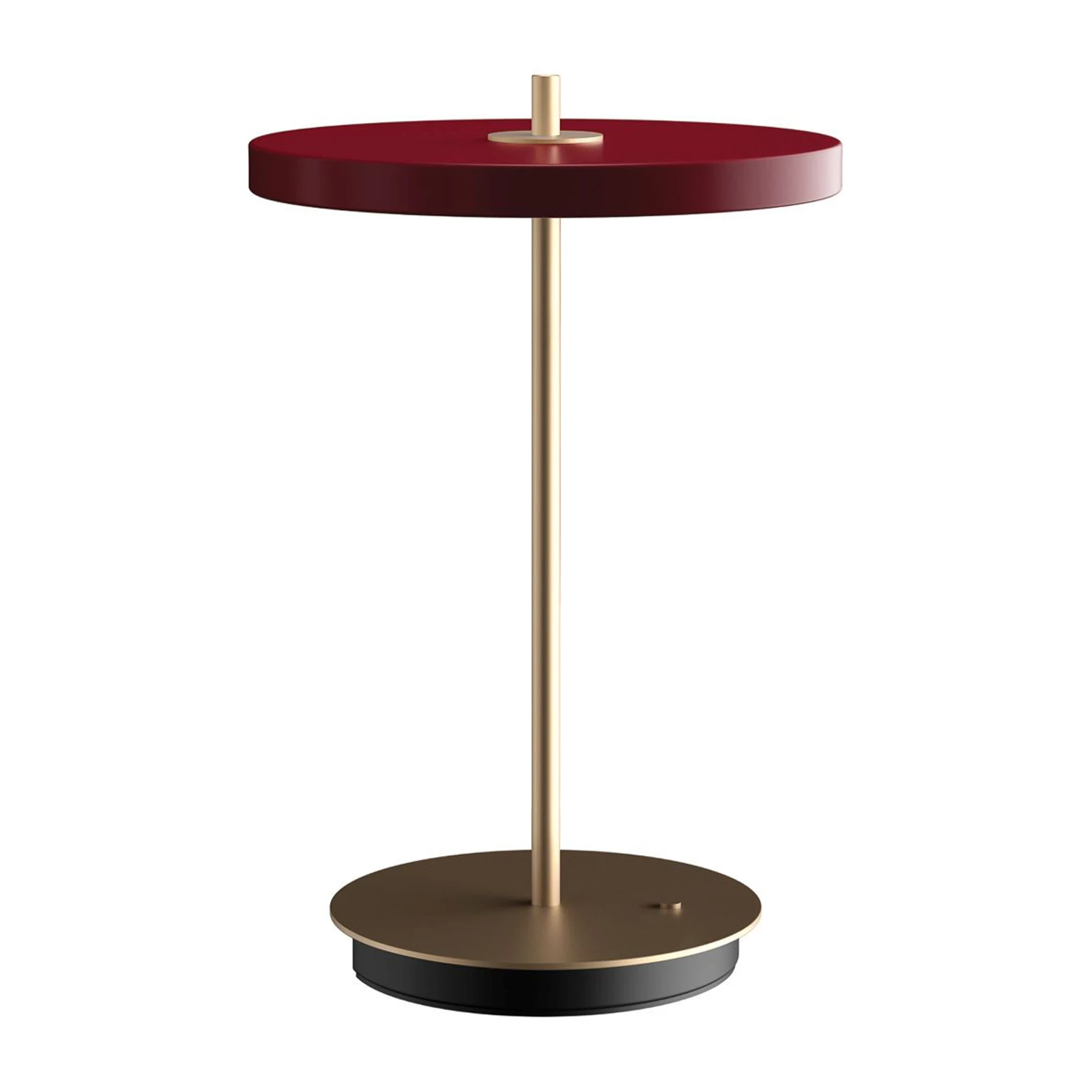 UMAGE LED rechargeable table lamp Asteria Move ruby red/brass 31 cm