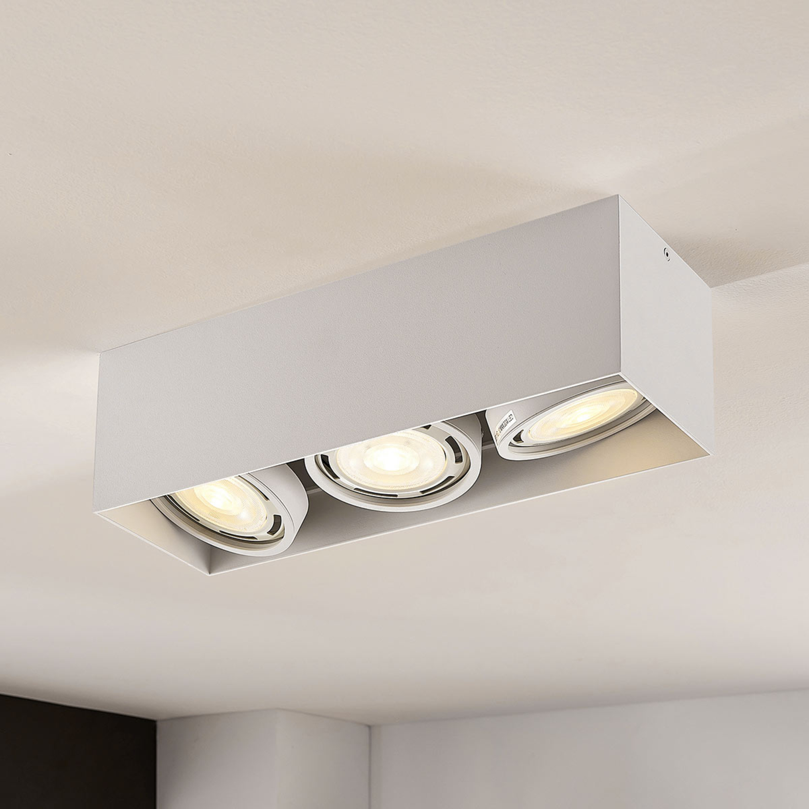 Downlight Rosalie, dimming, angolare 3 luci bianco