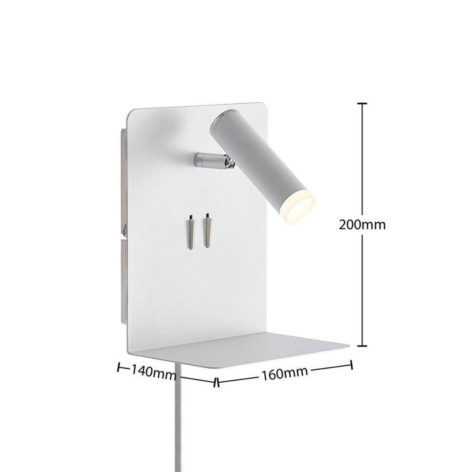 Zavi LED Candeeiro de Parede USB White - Lucande