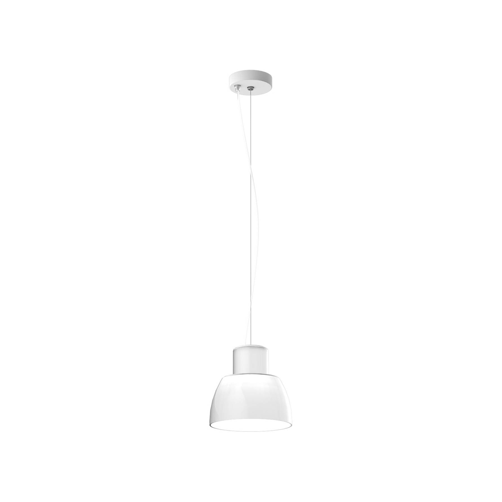 Nemo Suspension Lorosae, blanc, Ø 20 cm, verre, E27