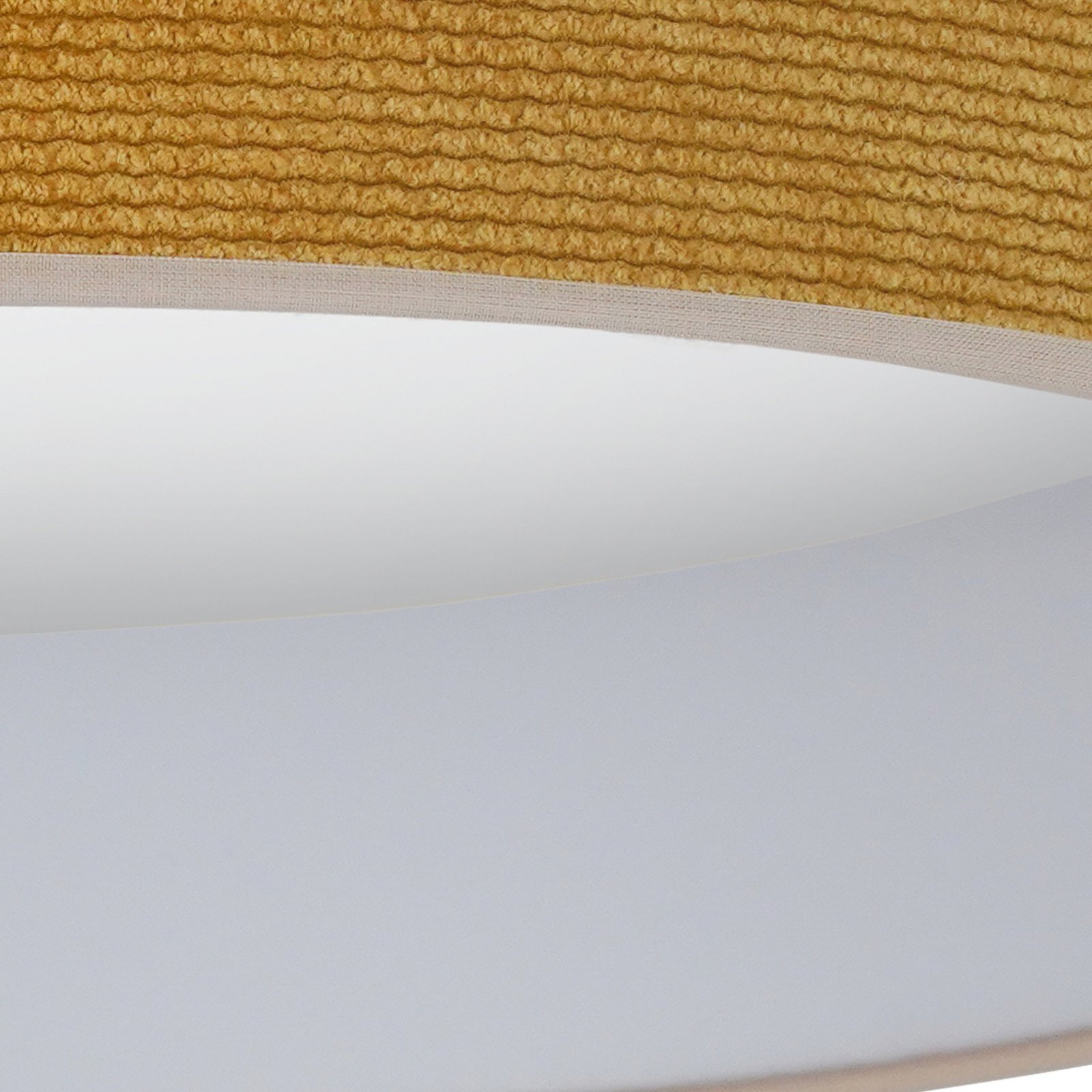 LED-Deckenleuchte Plafond, senfgelb, Stoff, Ø 45 cm, 3-step