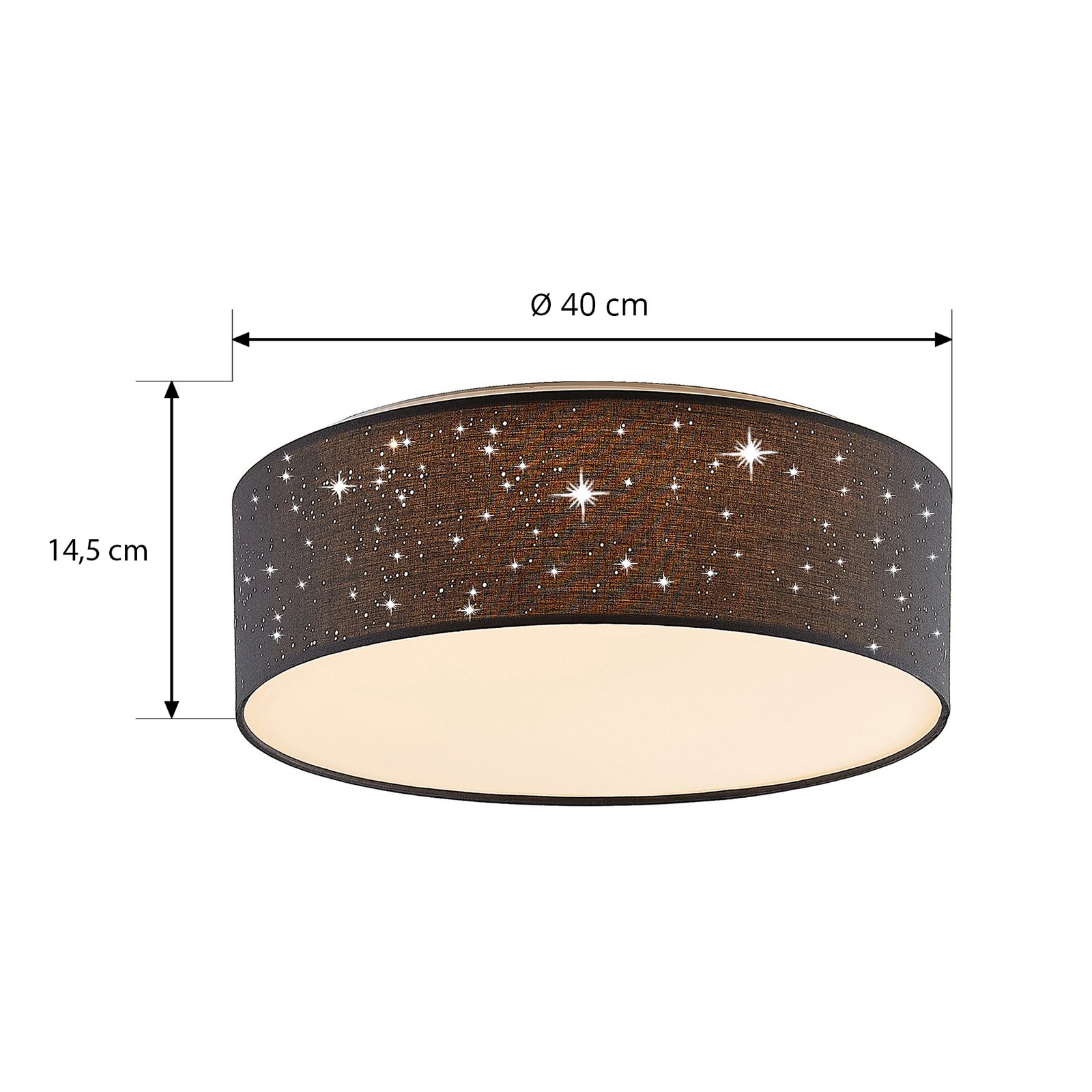 Ellamina LED Lámpara de Techo Ø40 Dark Grey - Lindby