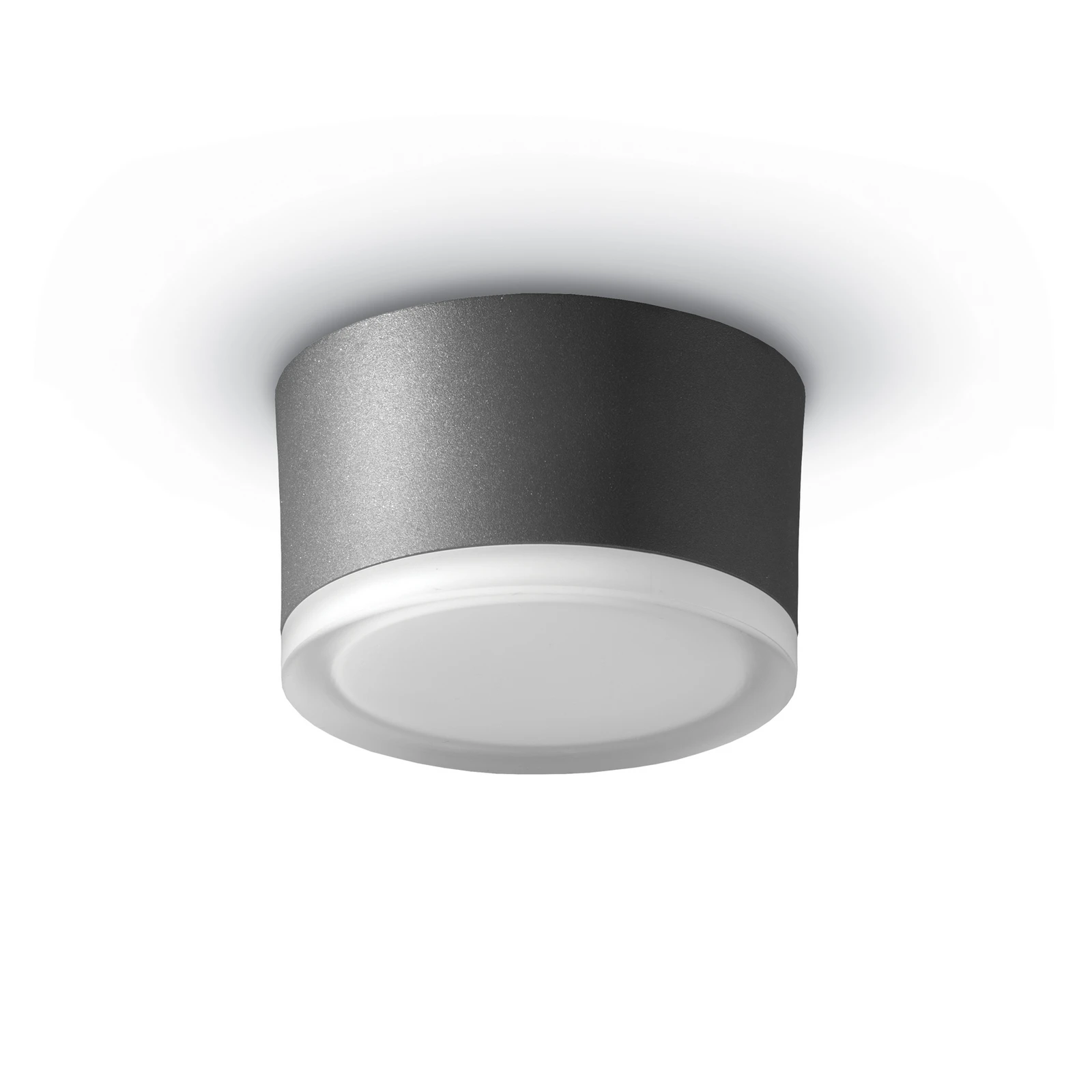 LED-Deckenleuchte 1420 für außen, graphit Ø 13 cm
