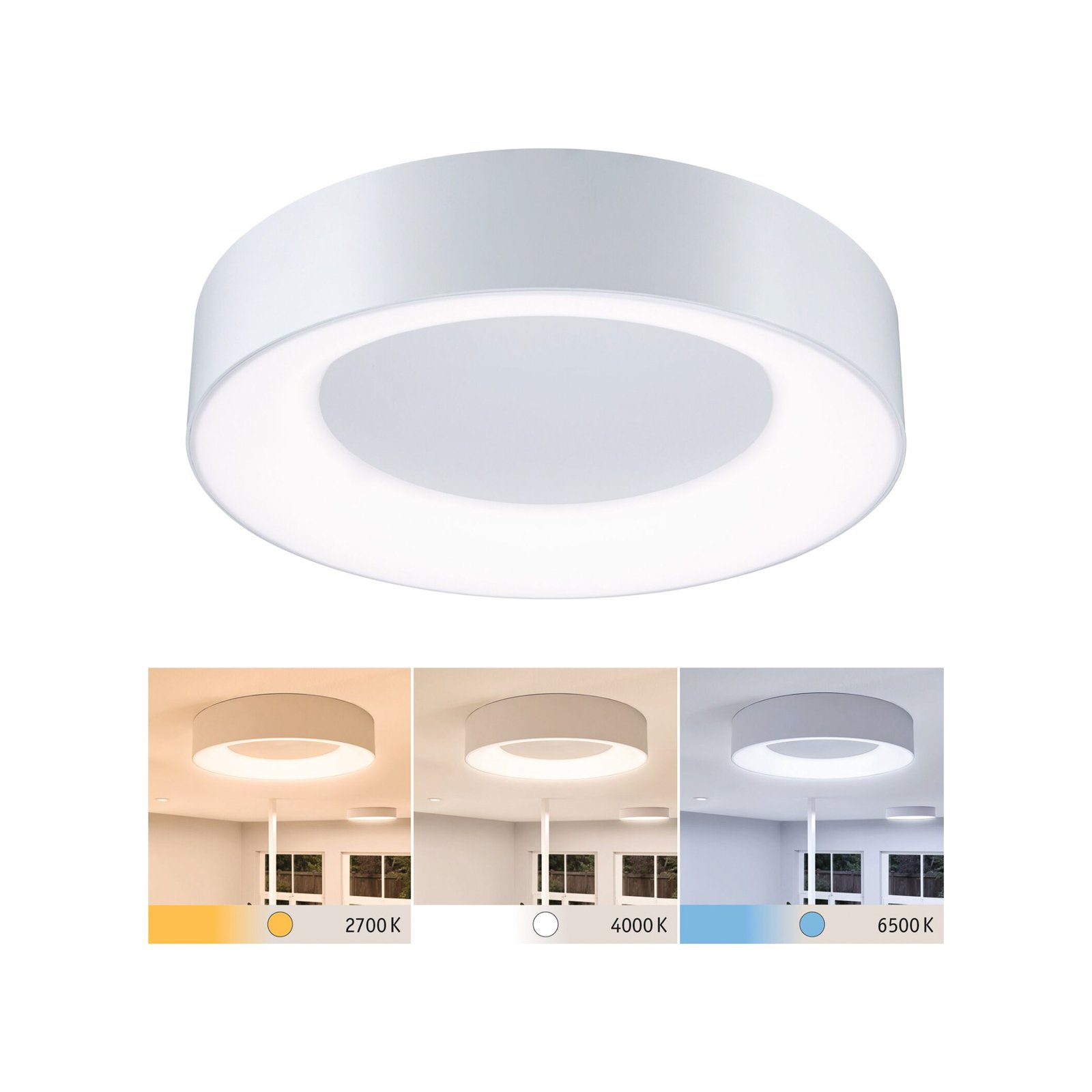 Paulmann HomeSpa Casca -LED-kattovalo 40 valkoinen