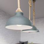 Lindby Chaby hanging light, concrete look, 3-bulb