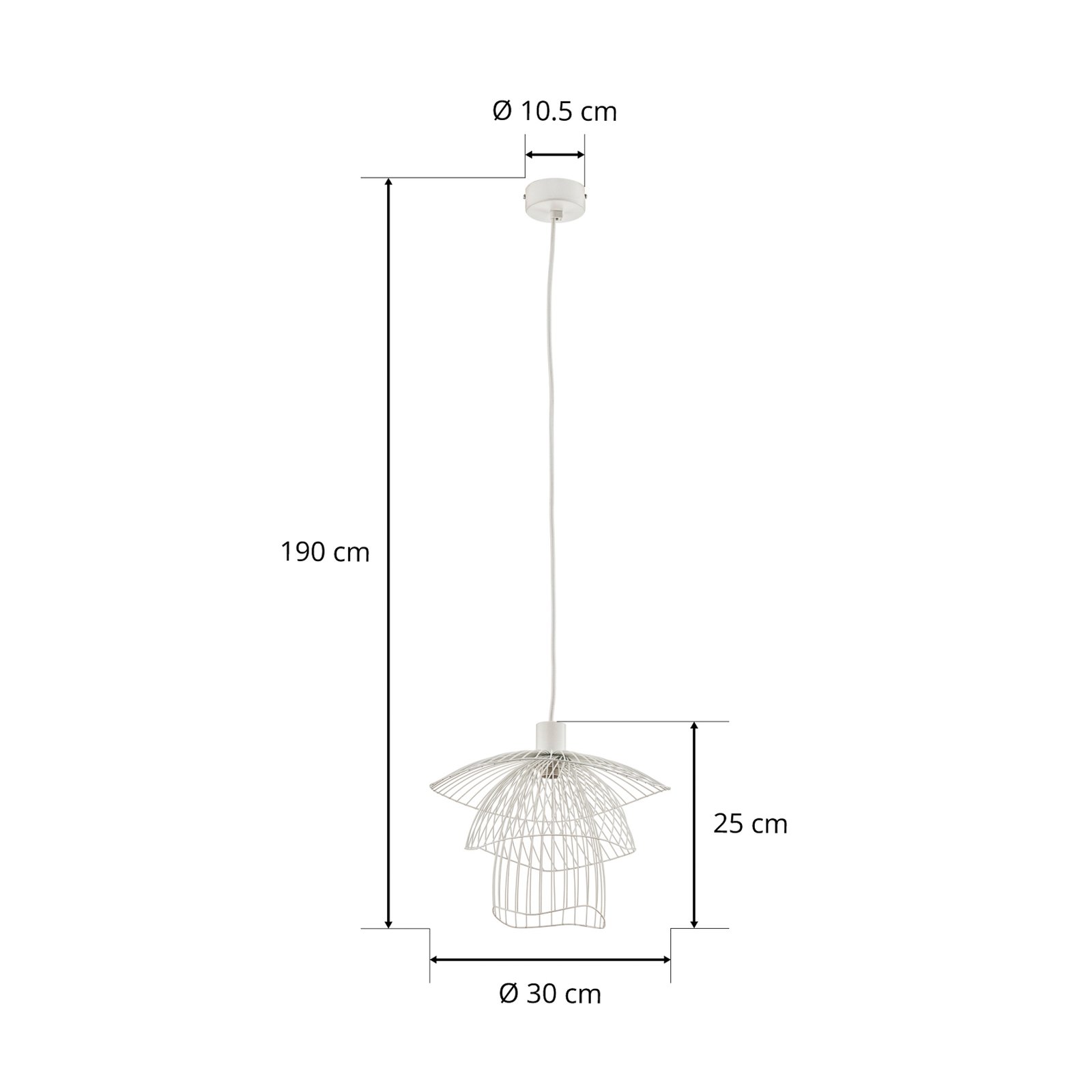 Forestier Papillon XS závěsné světlo 30 cm bílá