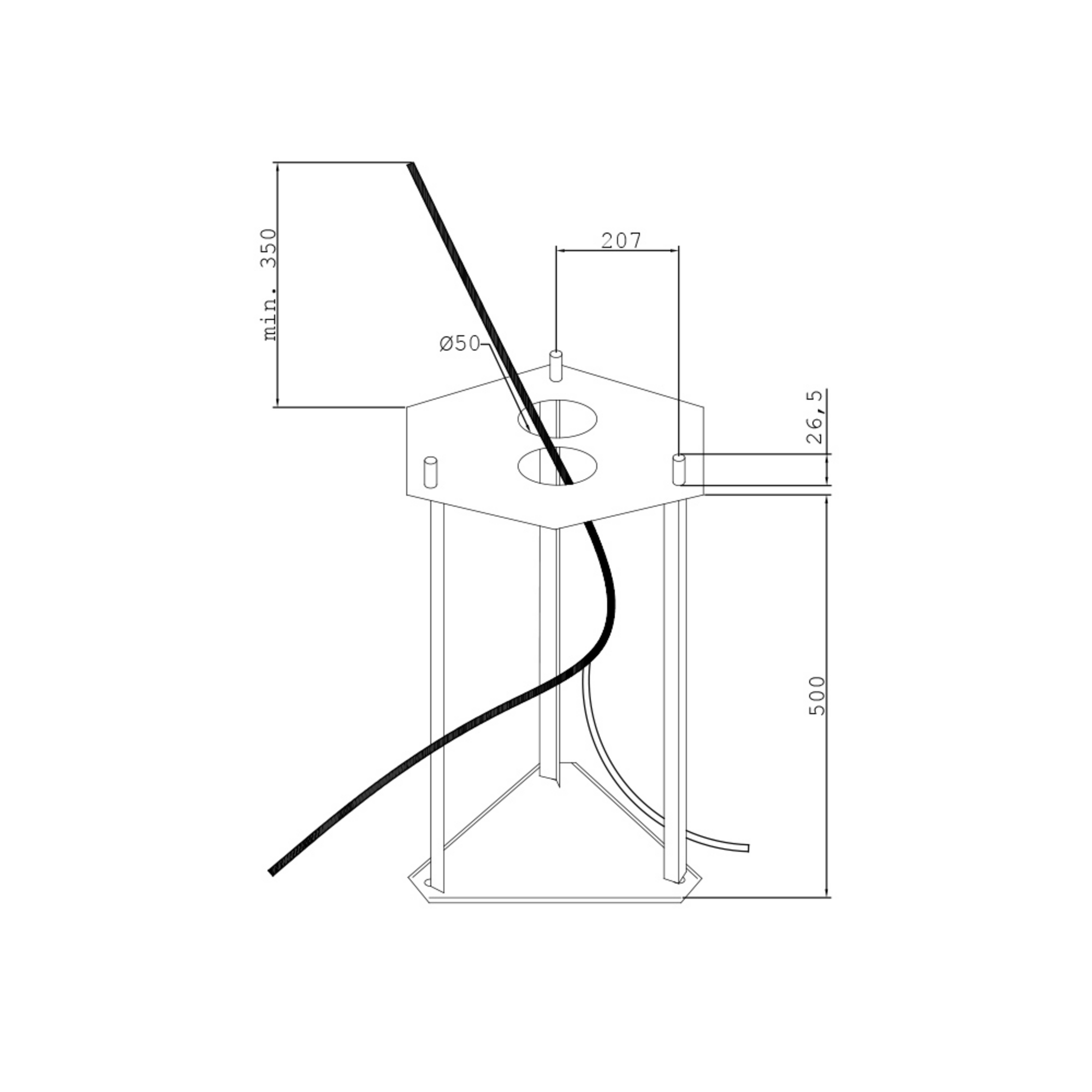 London 2 Outdoor Park Lamp Wide w/Anchoring Support Black - Norlys