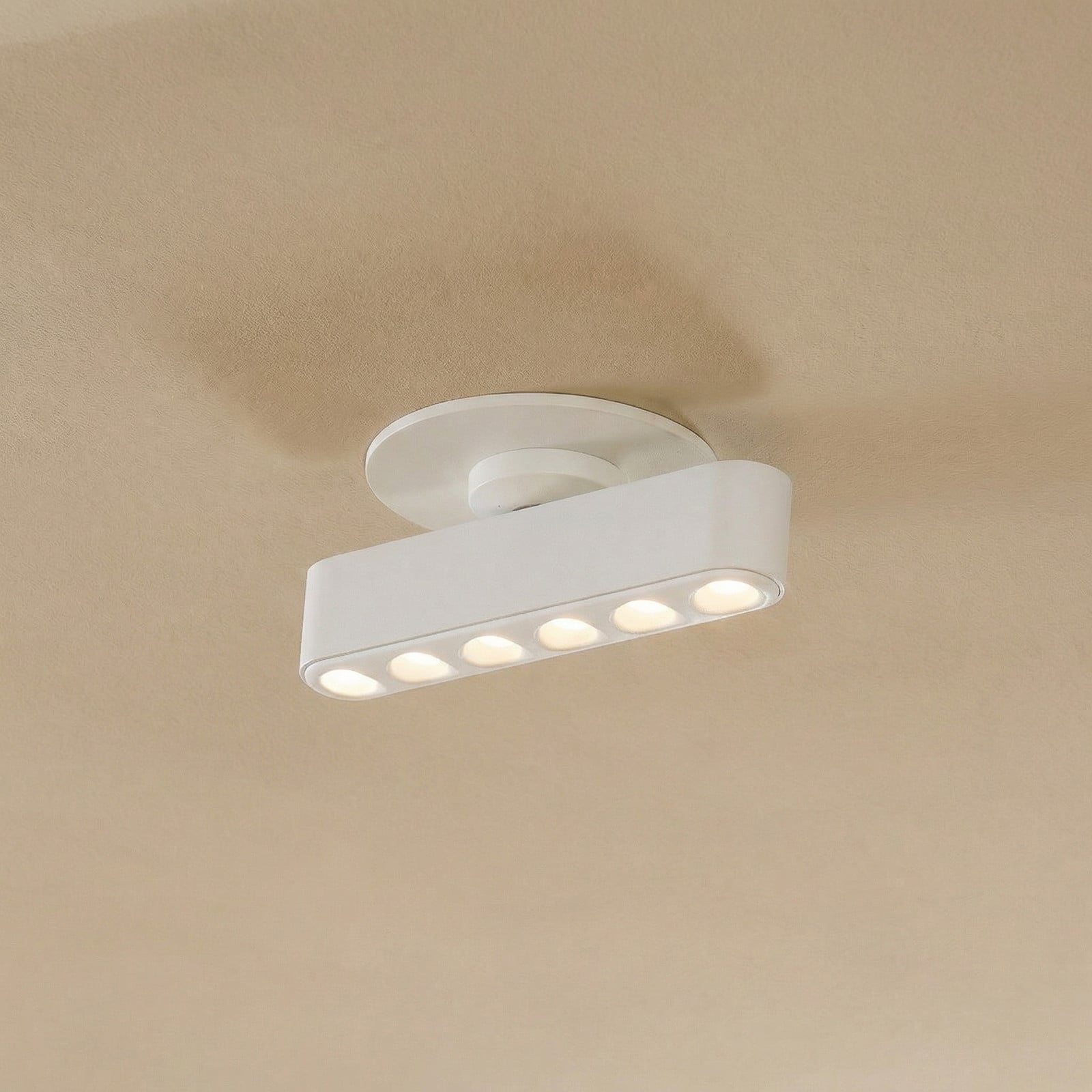 Lindby LED-Einbauleuchte Eldrin alb puncte luminoase 131 cm - Camera de zi / sufragerie - Modern - Aluminiu