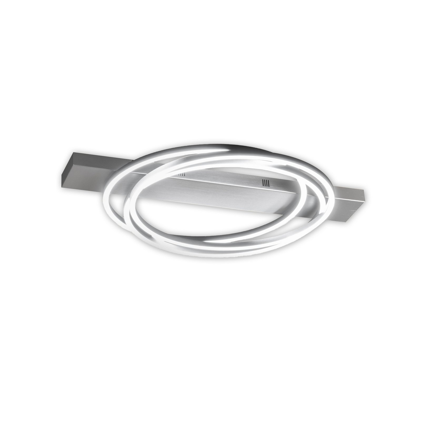 Plafonieră LED Kiku, lungime 76 cm, culoare aluminiu, metal