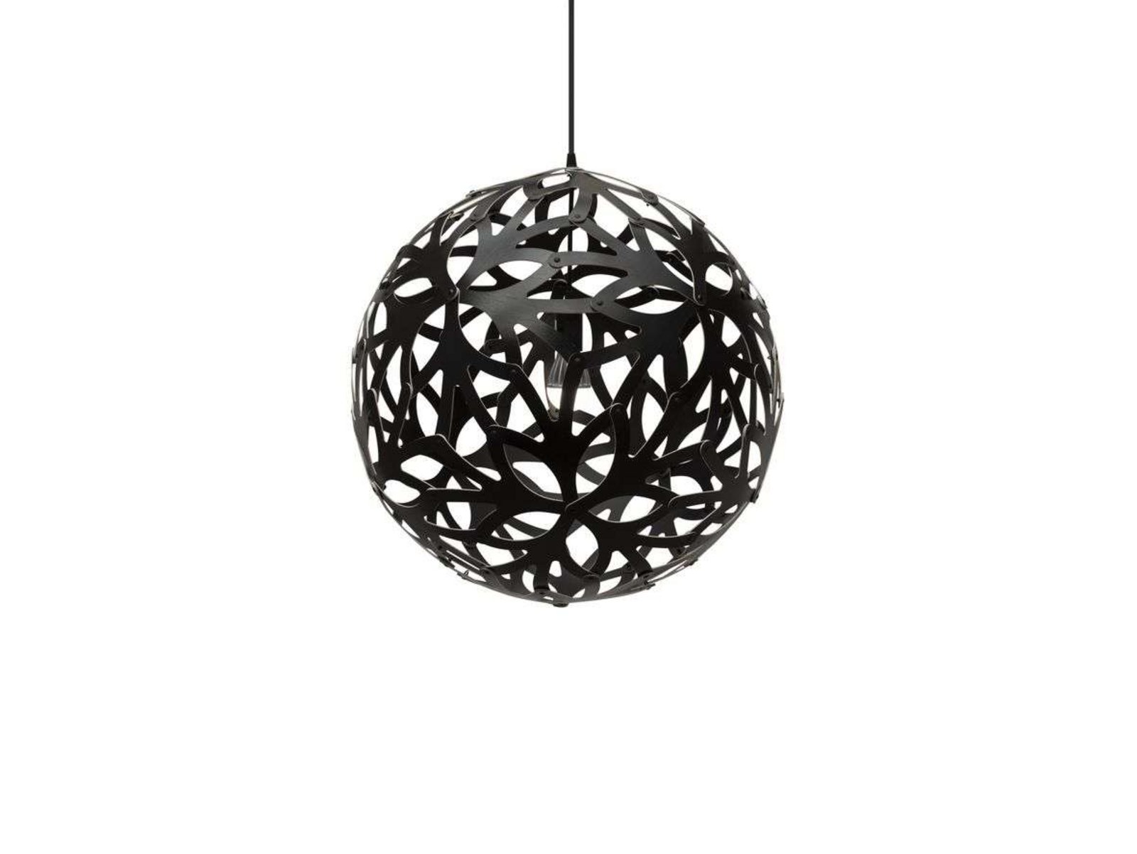 Floral Závěsná Lampa Ø80 Black - David Trubridge