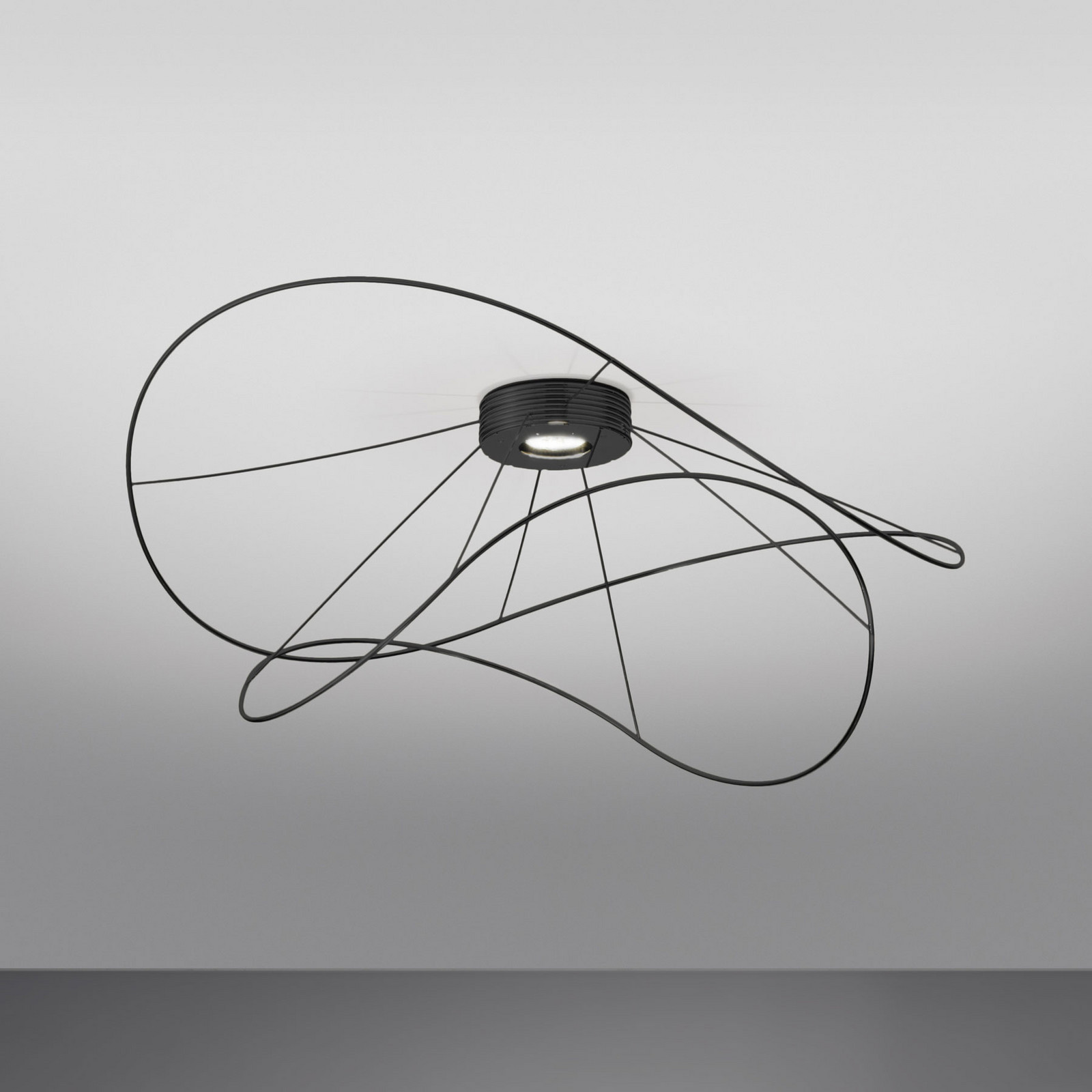 Axolight Plafonieră Hoops 2 LED negru