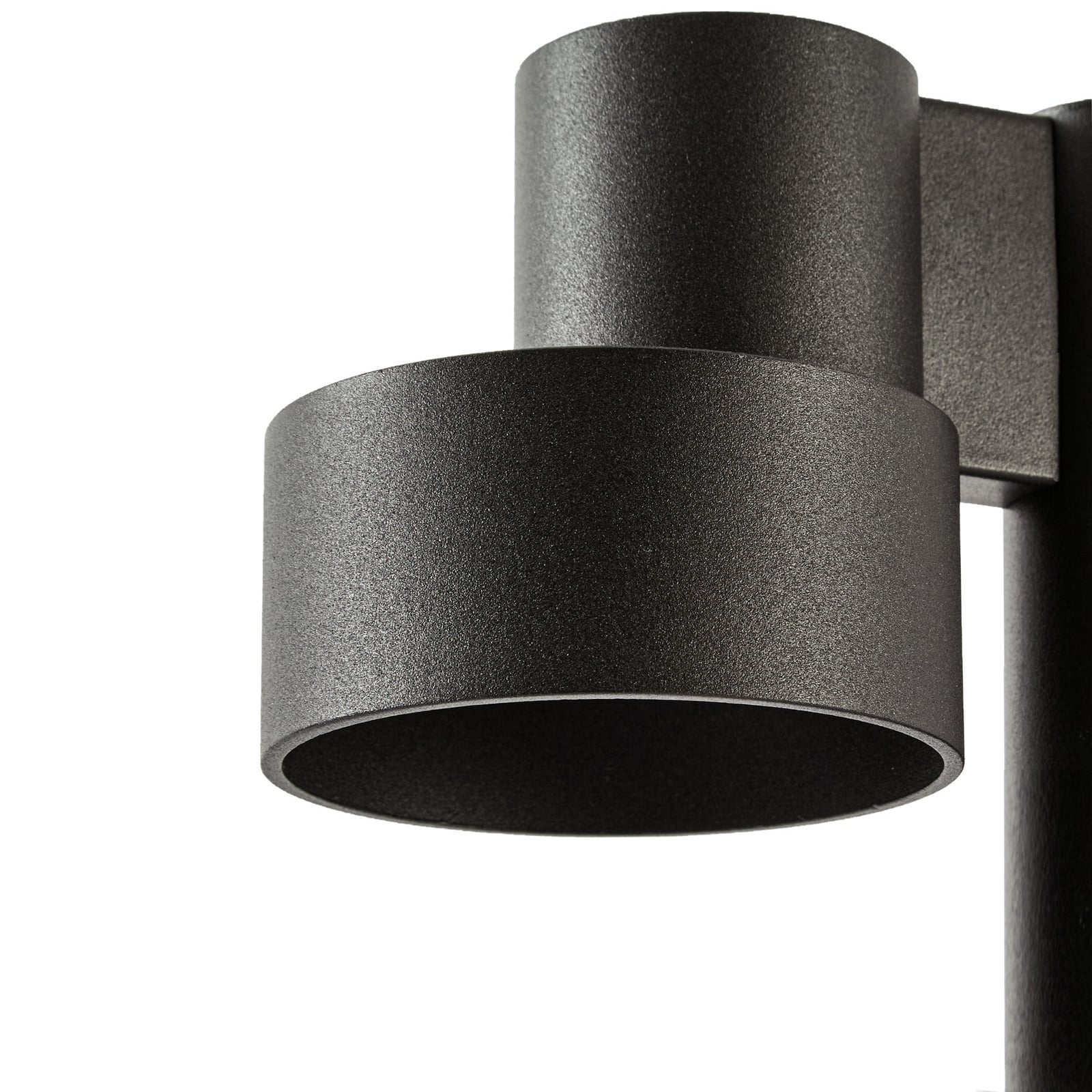 Elune LED path light, matt black, IP44, height 77 cm - Lucande