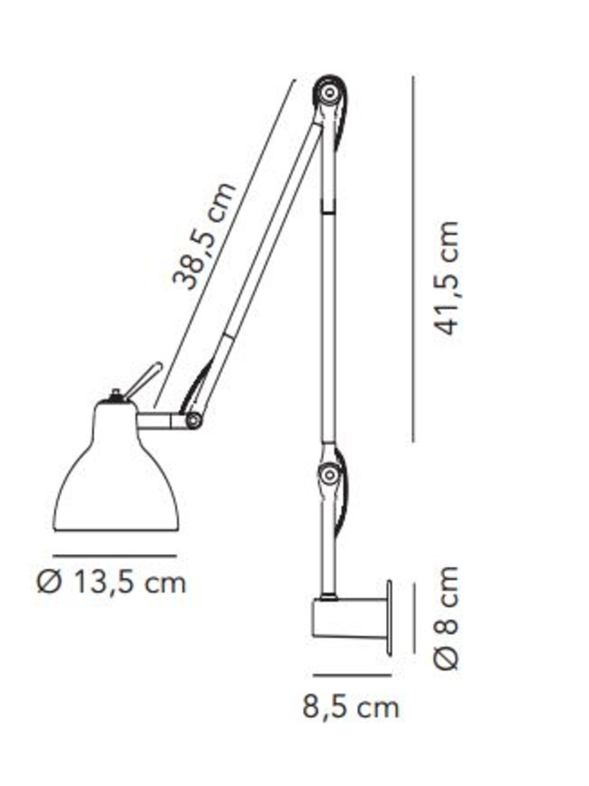 Luxy W2 Vägglampa Alu/Blank Vit - Rotaliana