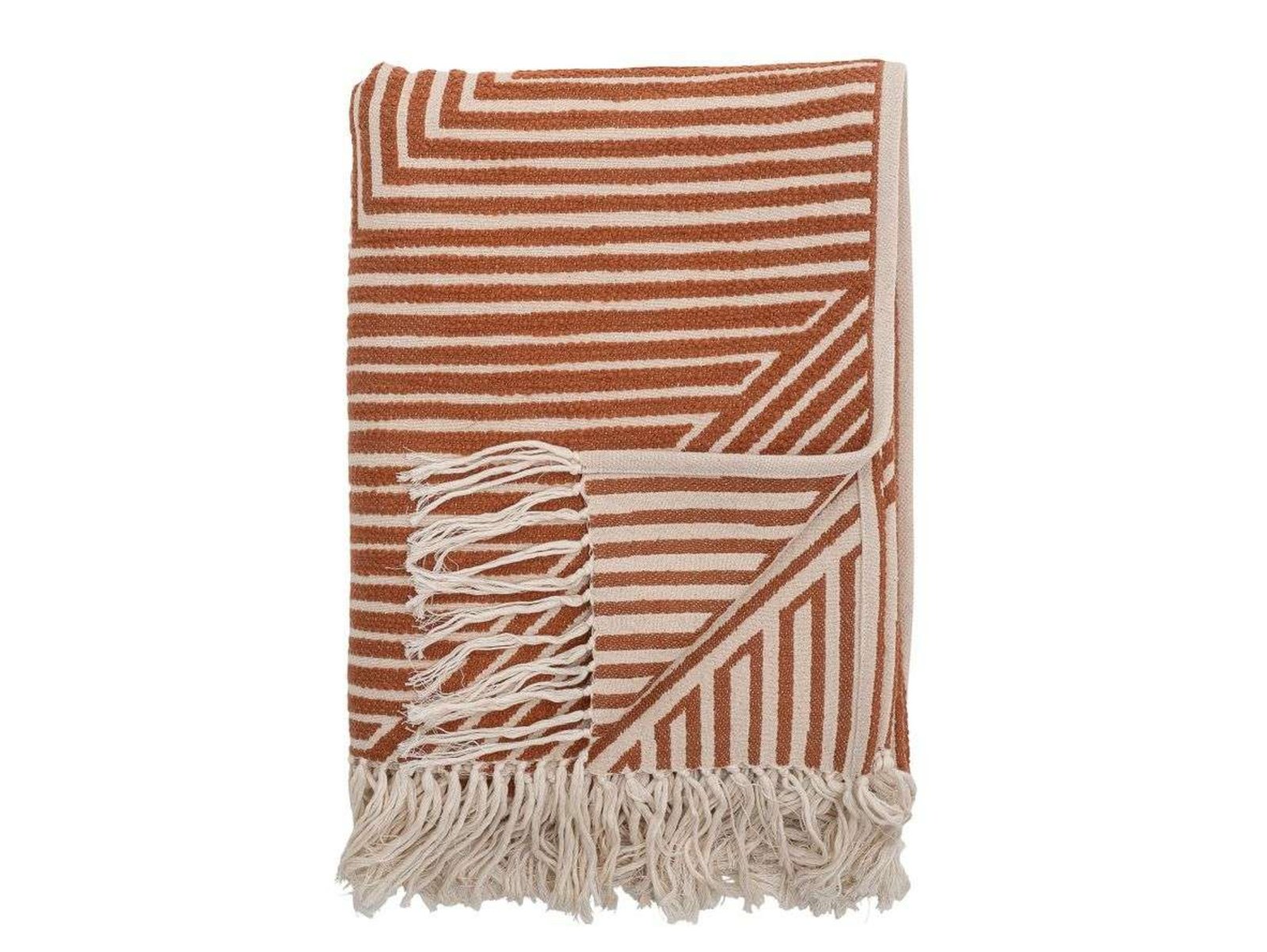 Maddeleine Throw Orange/Cotton - Bloomingville