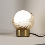 IDEAL LUX bordslampa Bloom mässing/bärnsten Höjd 13 cm