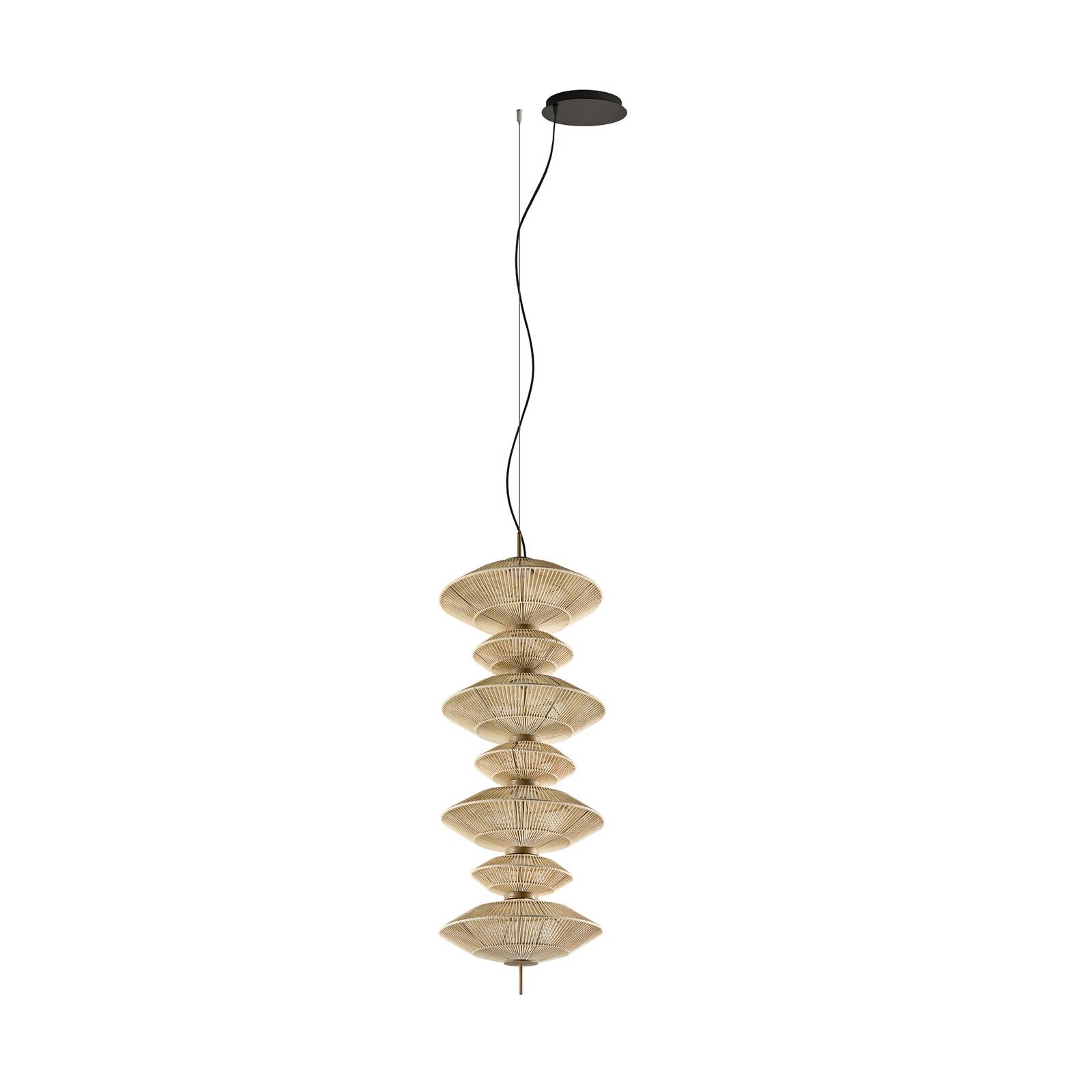 Bover LED-Hängeleuchte Yuyun S/7C, dimmbar 0-10V, beige