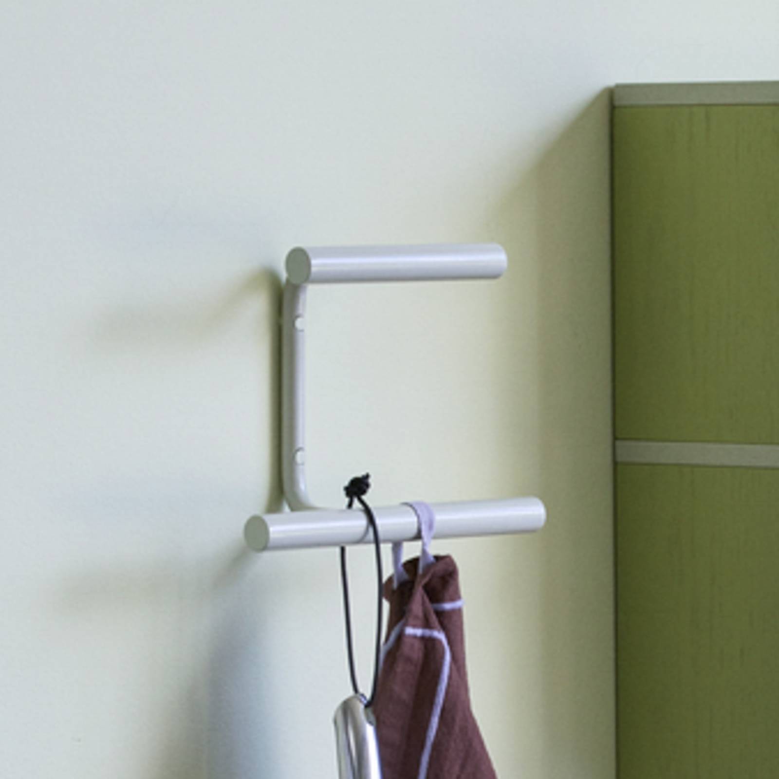 Hübsch Vägghängare Flip, ljusgrå, bredd 20 cm, metall