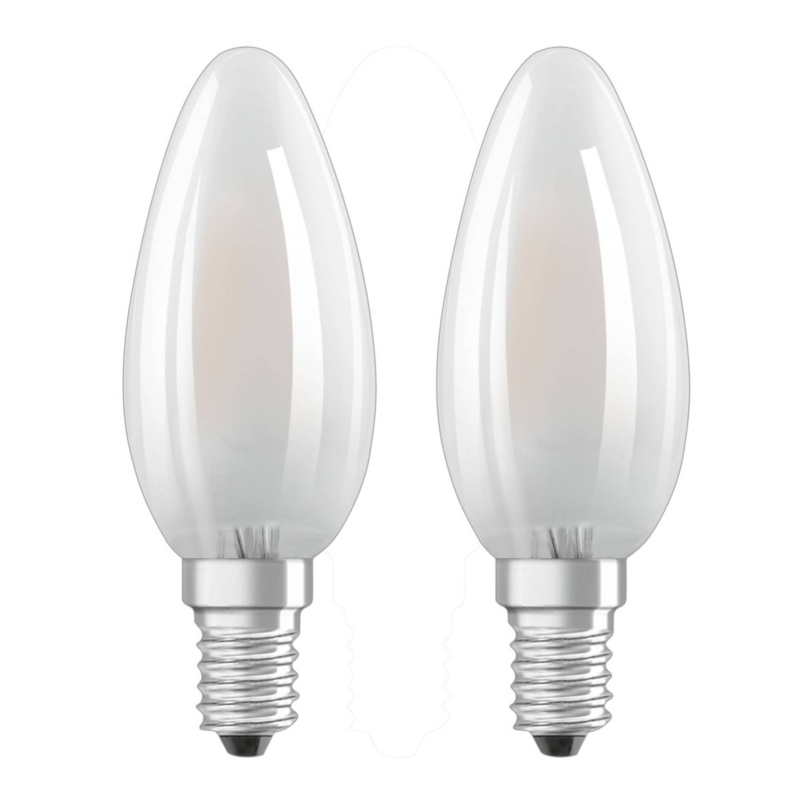 OSRAM LED gyertya lámpa E14 4W meleg fehér 2 db-os