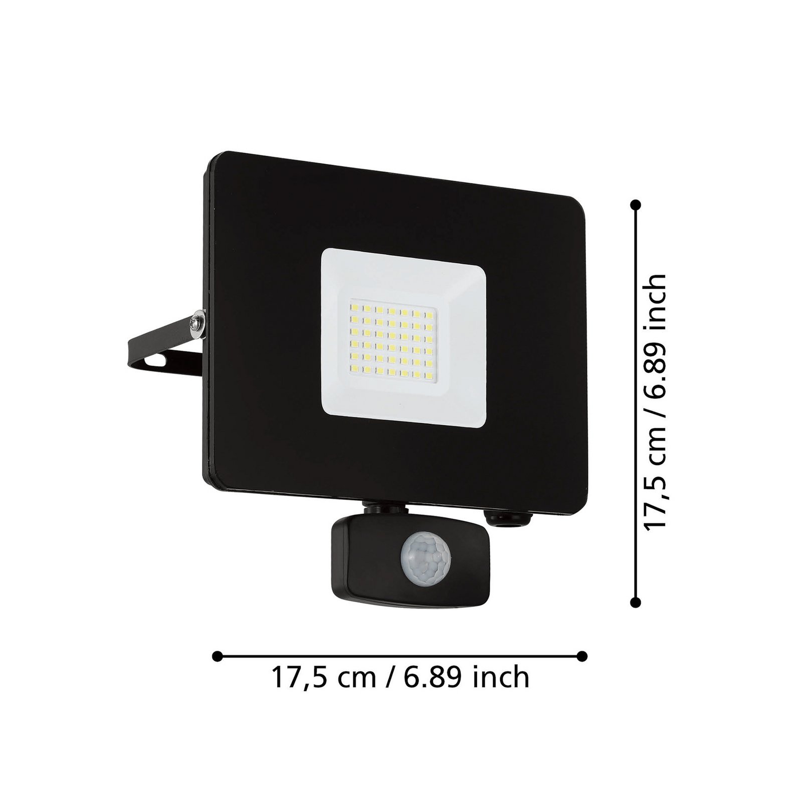 Spot d'extérieur LED Faedo 3 capteur, noir, 30 W