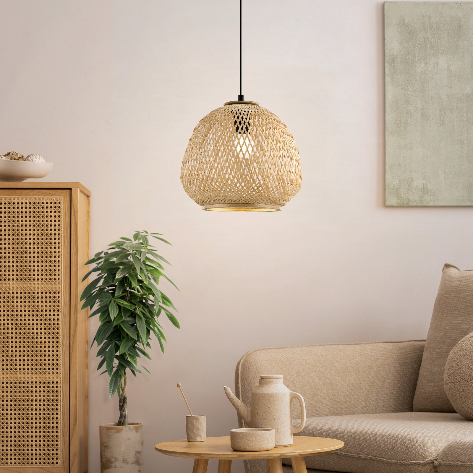 Dembleby függő lámpa, 1 izzó, natúr