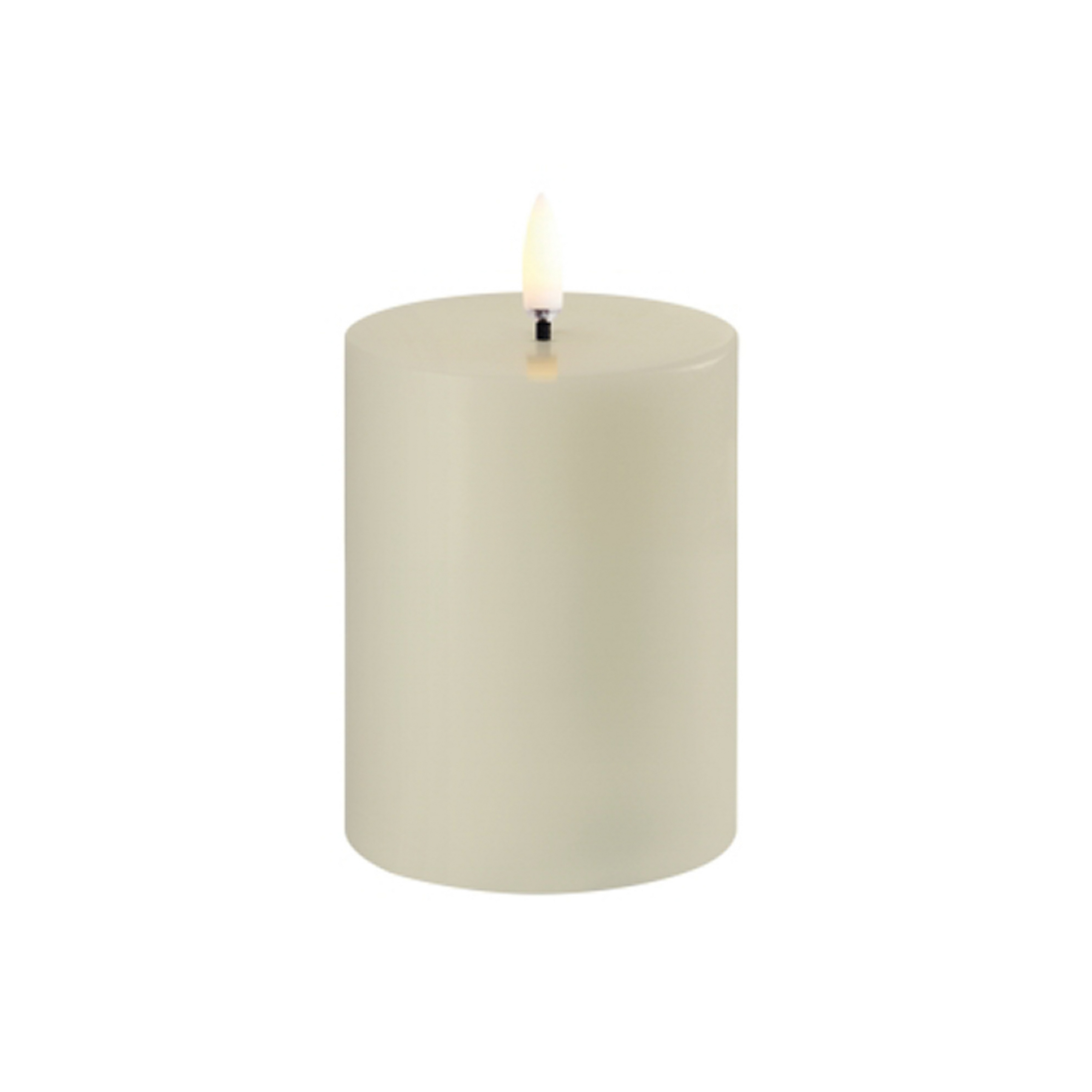PILLAR LED-Kerze, hellgrau Höhe 10 cm Wachs - Uyuni Lighting