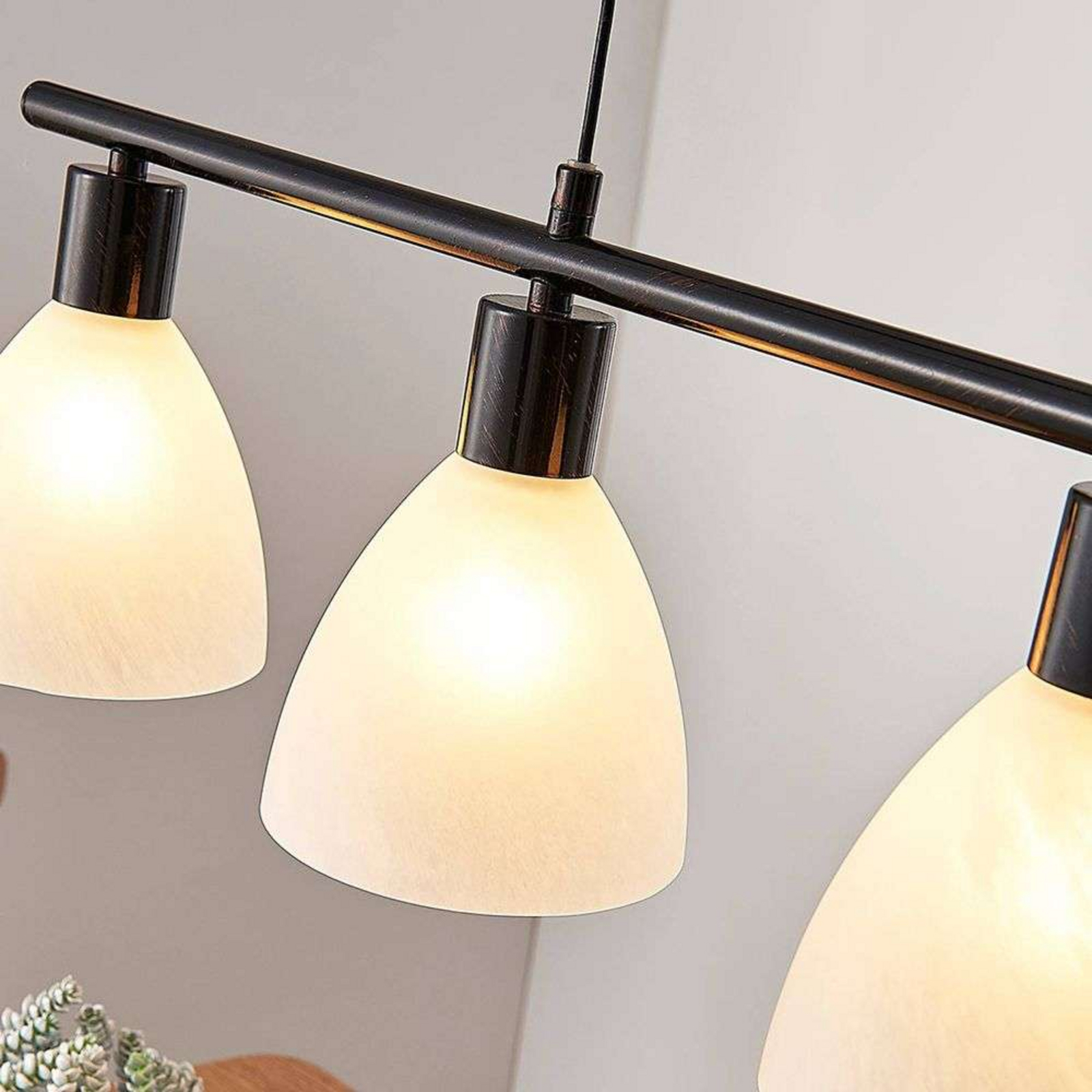 Simeon Taklampa White/Rust Brown - Lindby