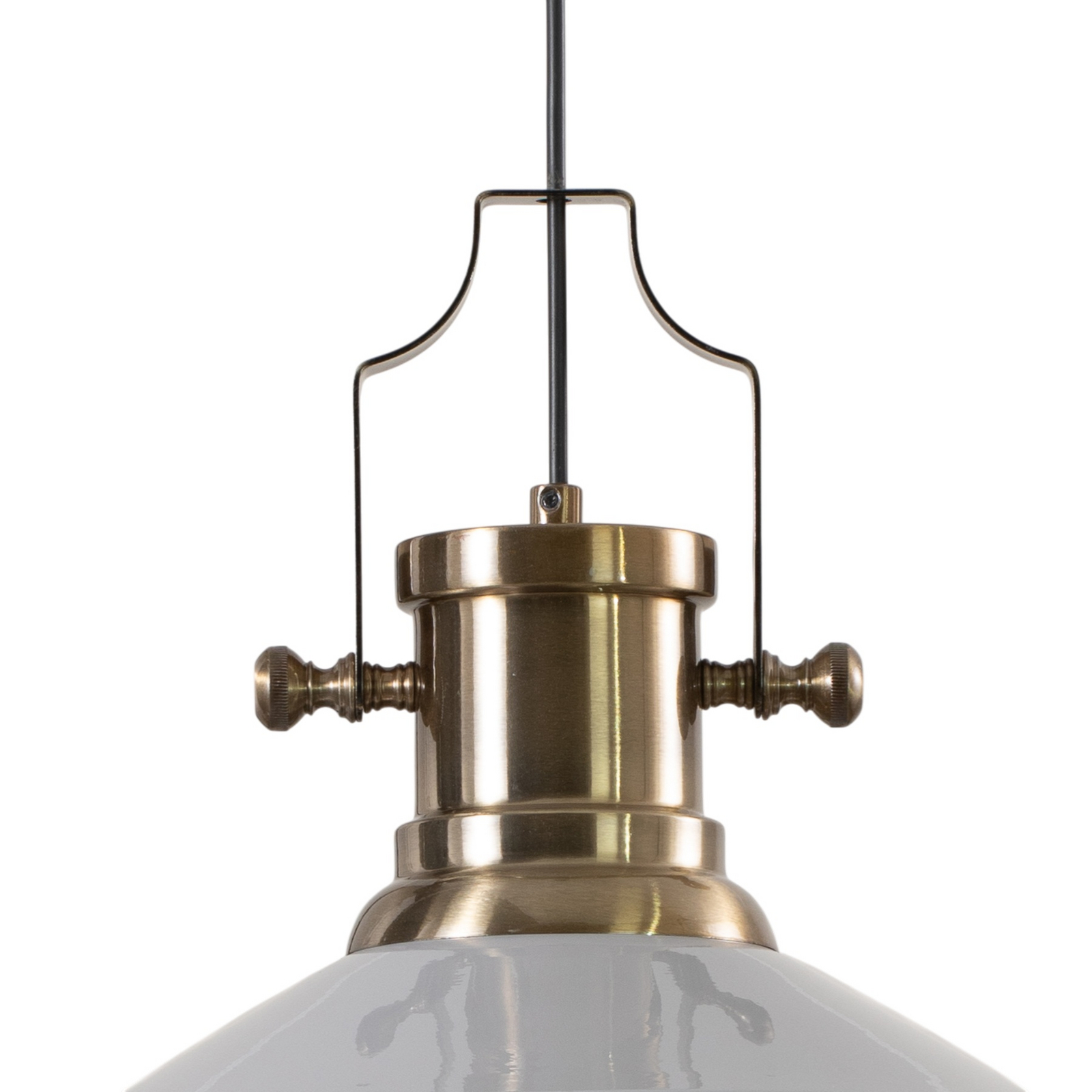 Hängeleuchte Augusta, grau, Ø 40 cm, Metall